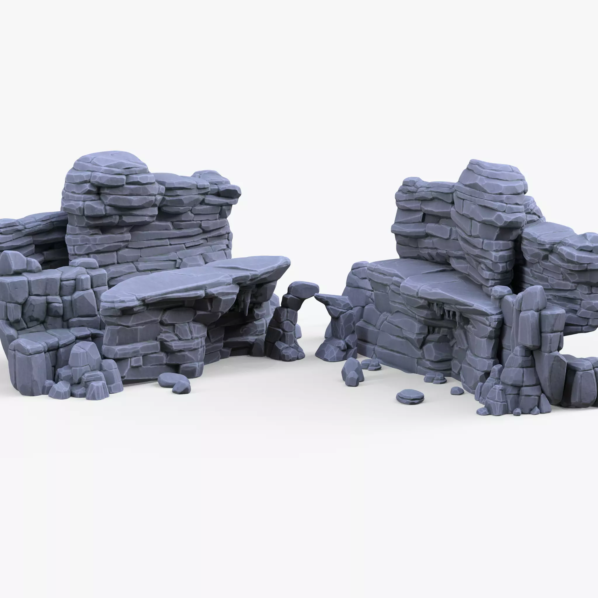 Stylized Stone Rock Pack Low-poly 3D model