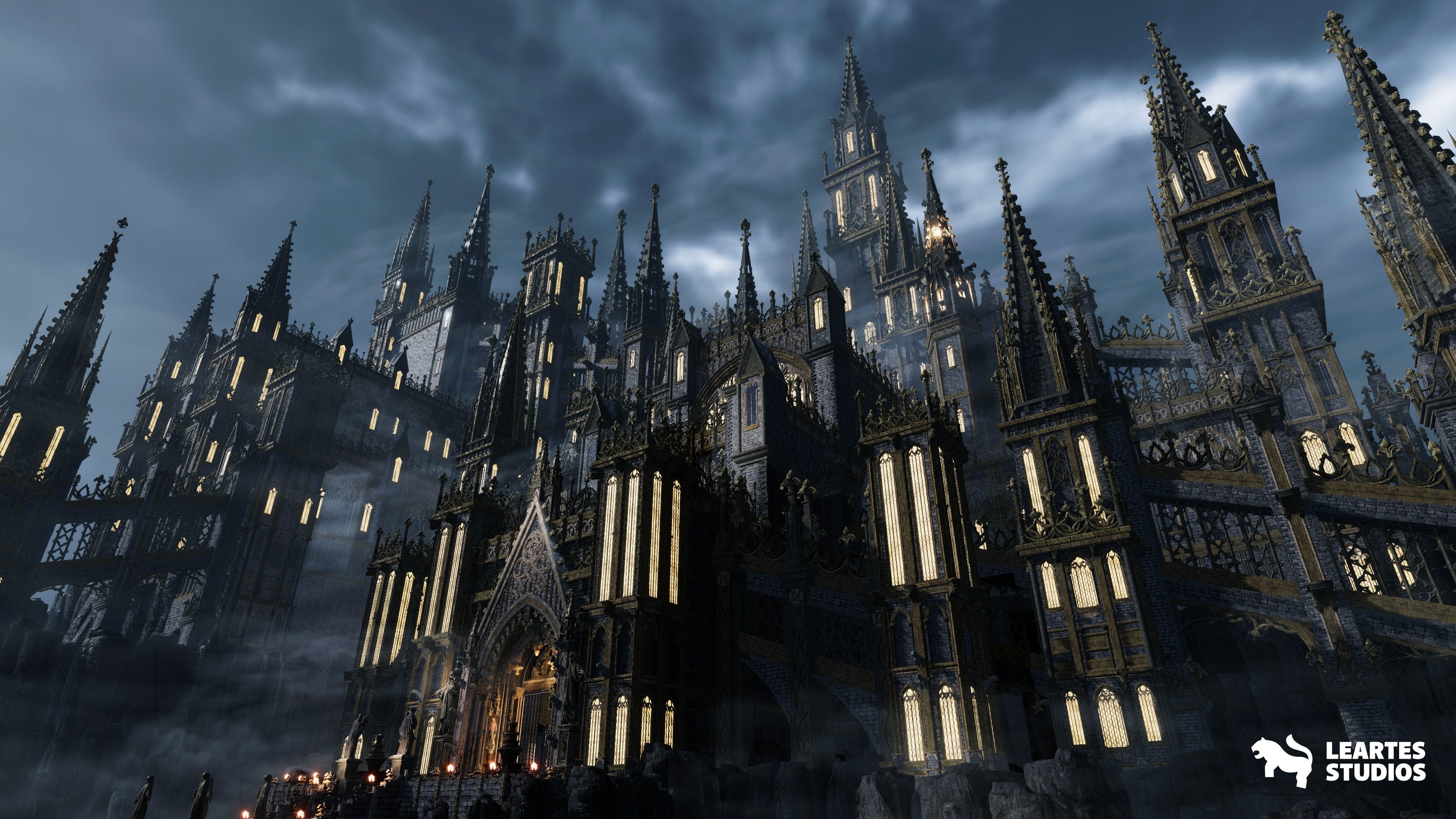 Fantasy Castle Environment Low-poly 3D model_2