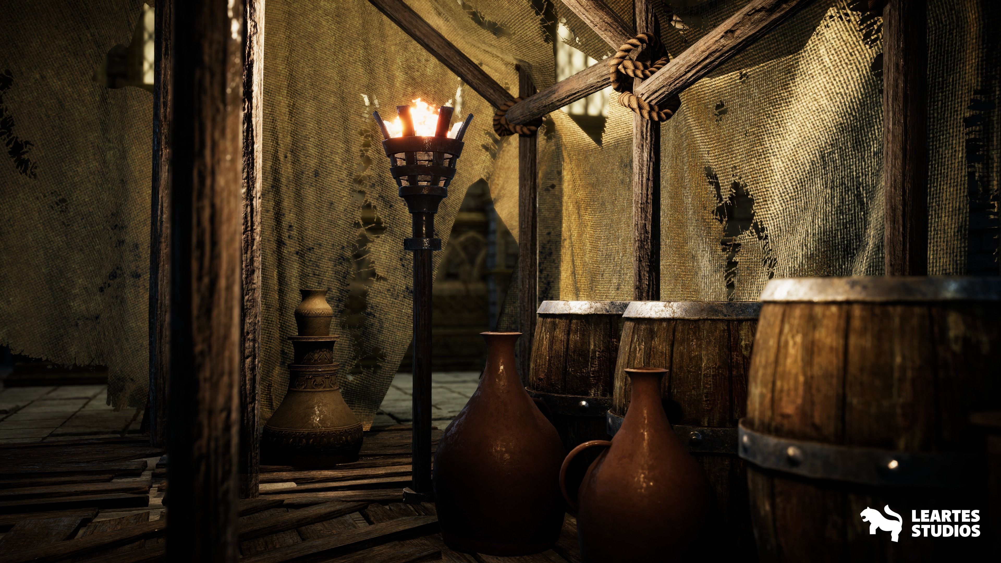 Fantasy Castle Environment Low-poly 3D model_10