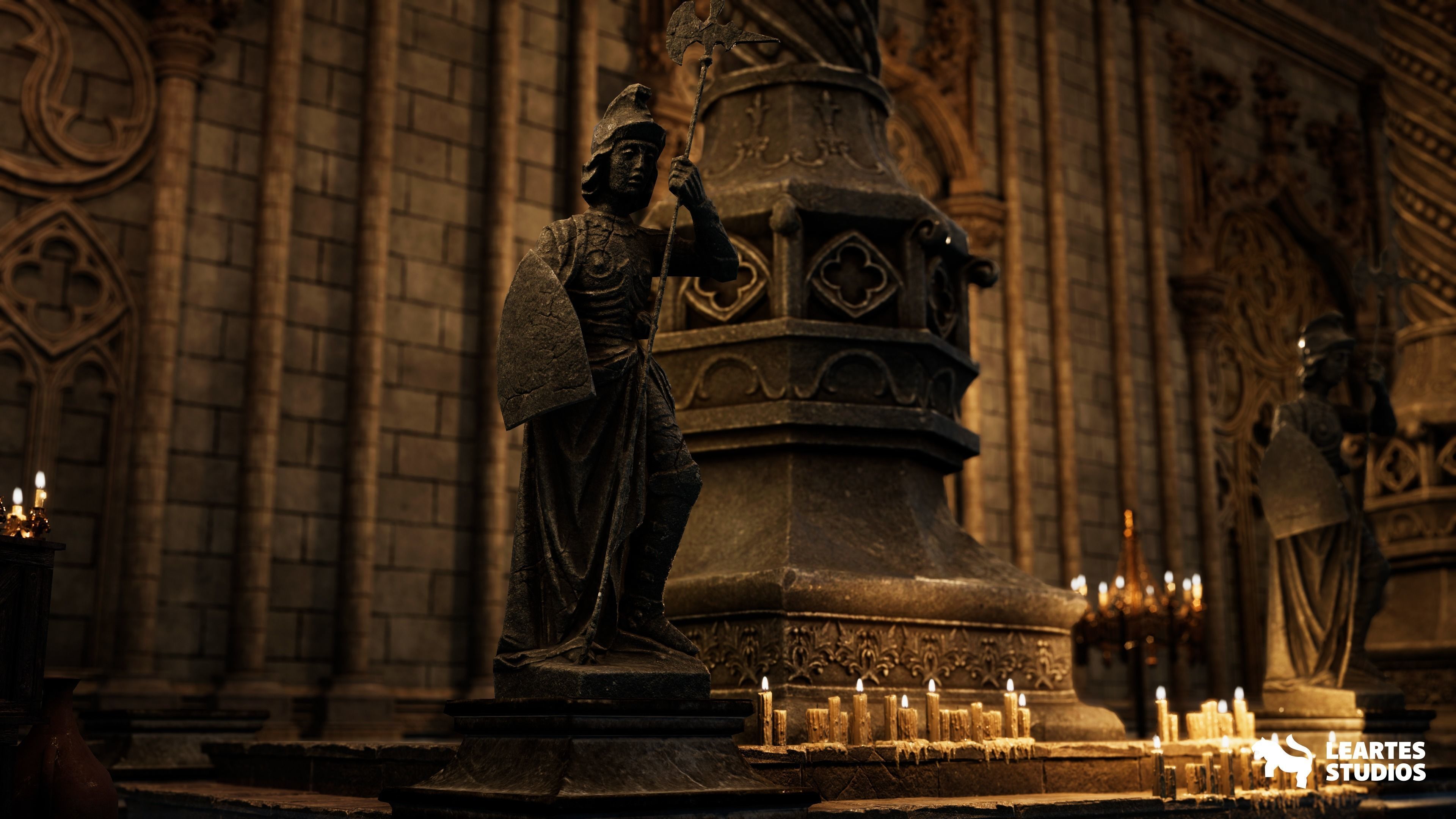 Fantasy Castle Environment Low-poly 3D model_18