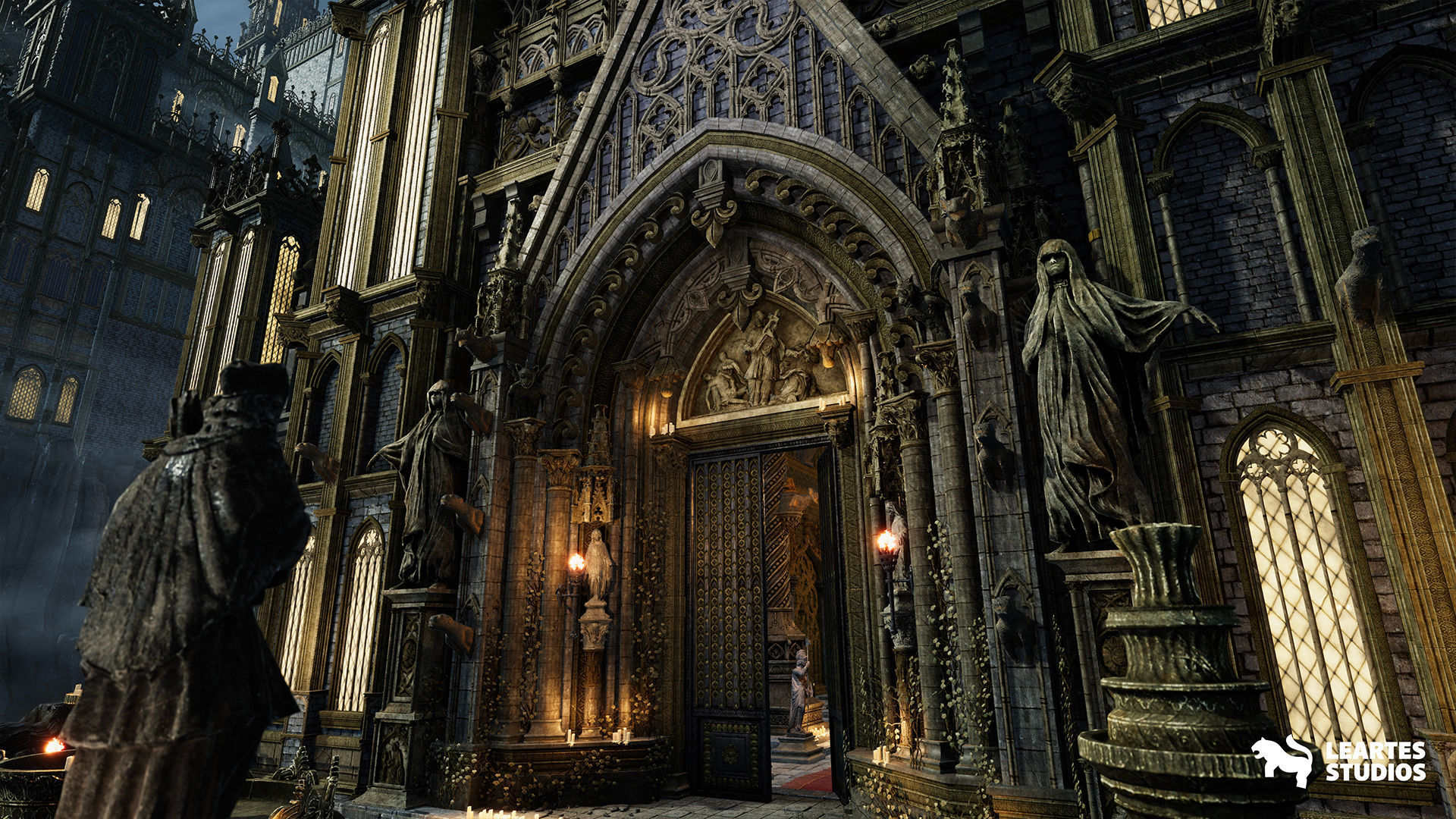 Fantasy Castle Environment Low-poly 3D model_6