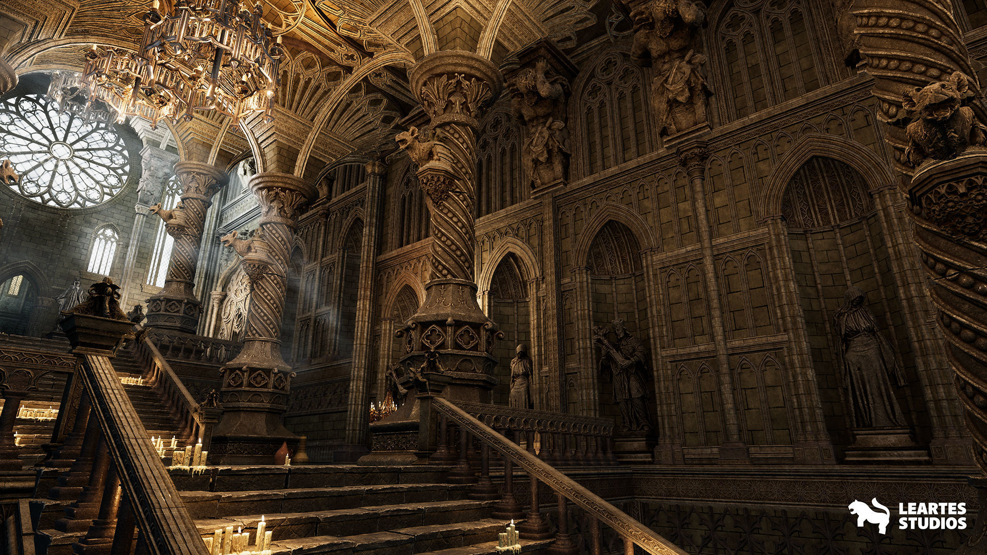 Fantasy Castle Environment Low-poly 3D model_14