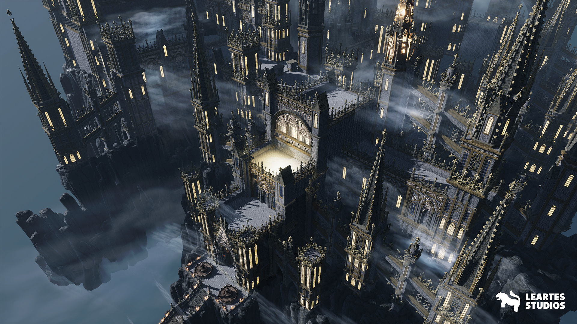 Fantasy Castle Environment Low-poly 3D model_3