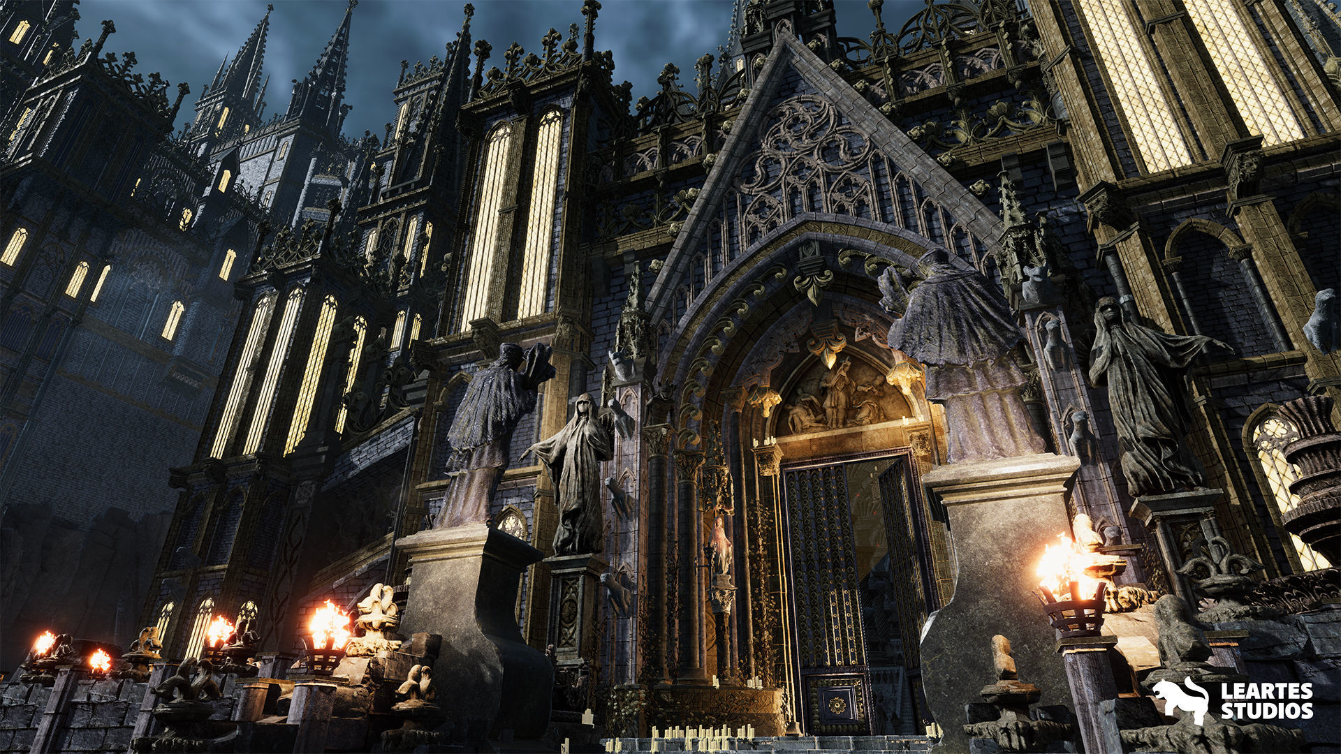 Fantasy Castle Environment Low-poly 3D model_1