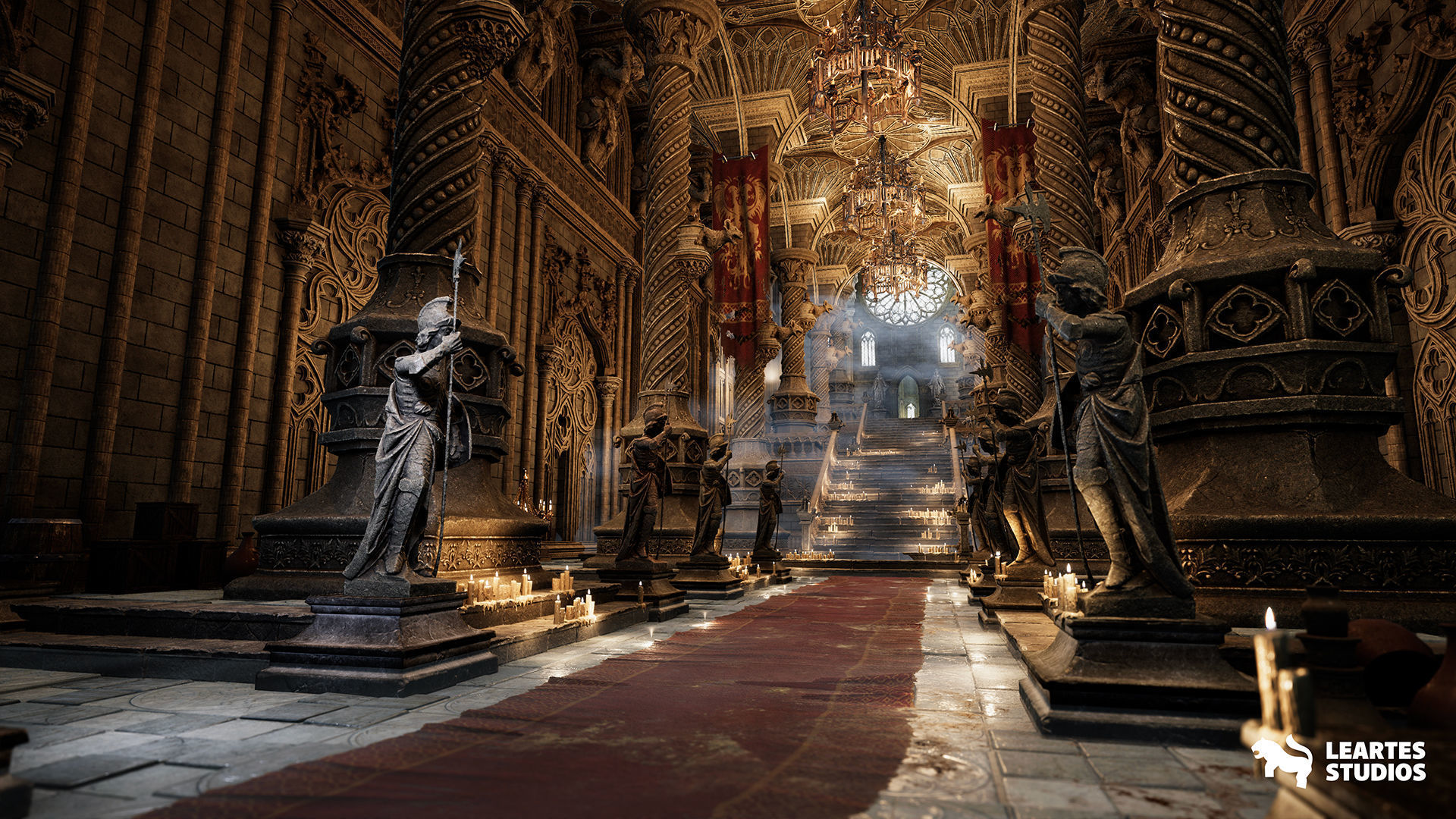 Fantasy Castle Environment Low-poly 3D model_12