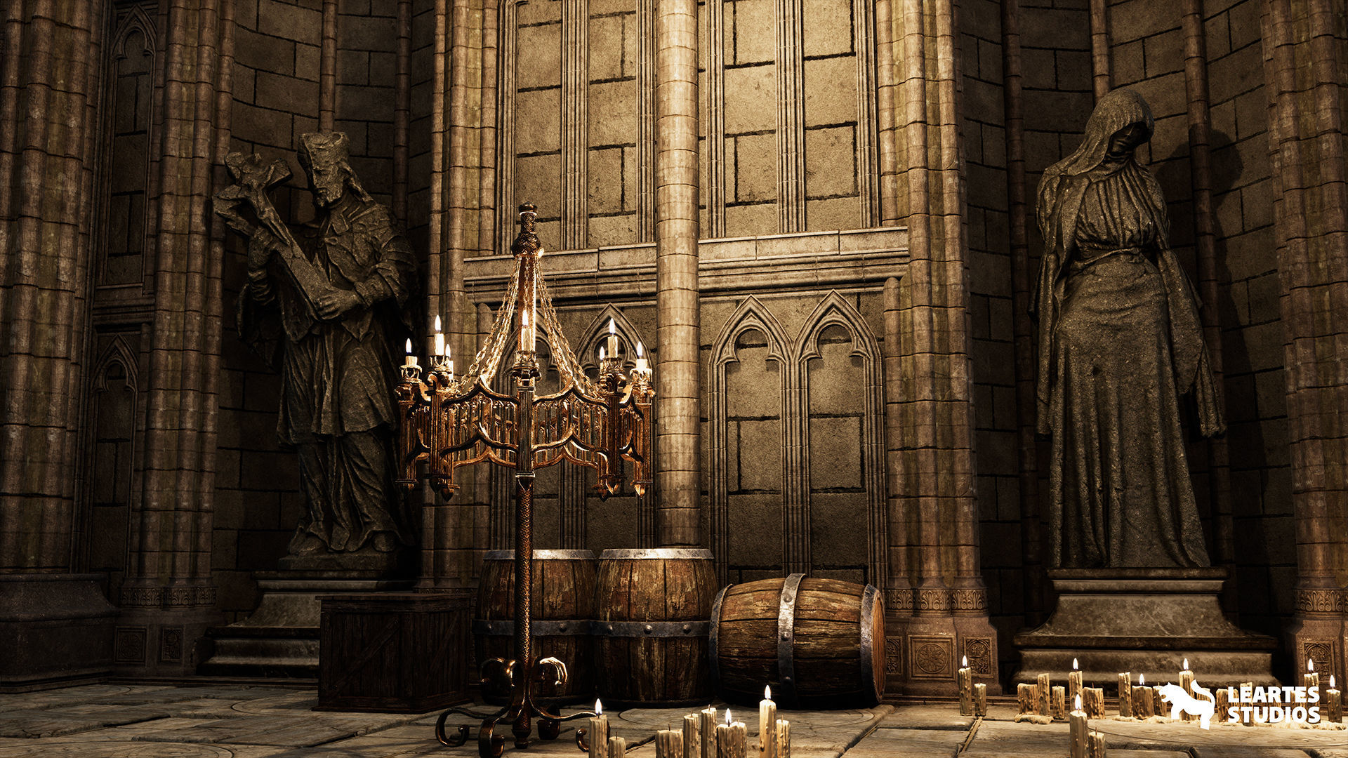 Fantasy Castle Environment Low-poly 3D model_17