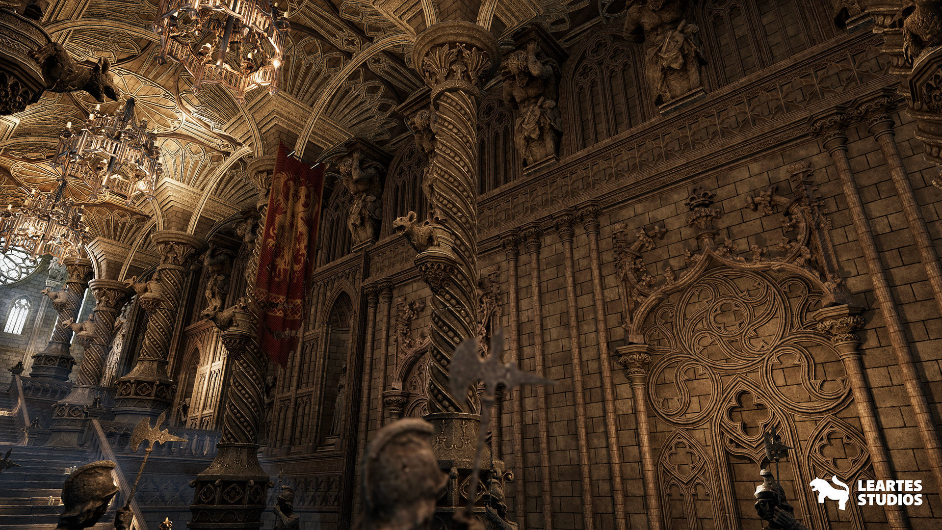 Fantasy Castle Environment Low-poly 3D model_13