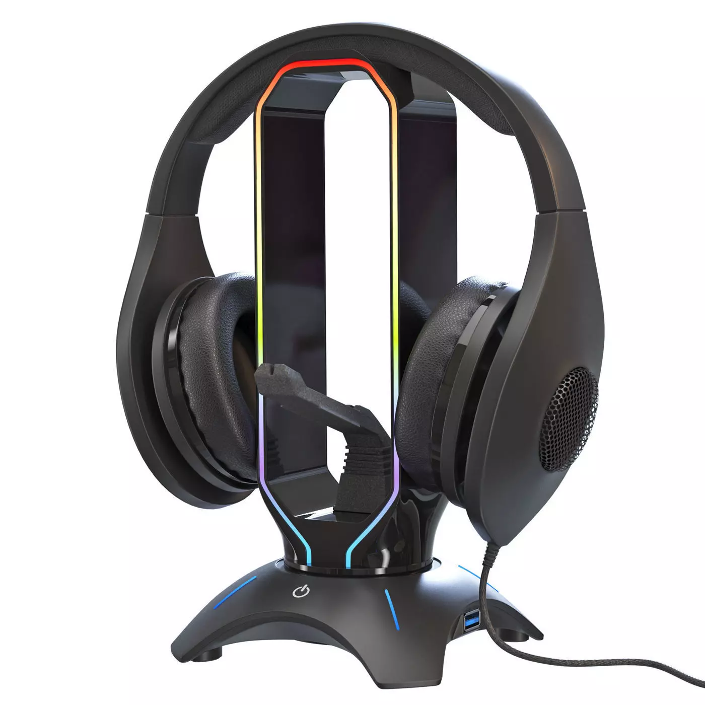 Trust GXT 265 stand with headphones 3D model_0