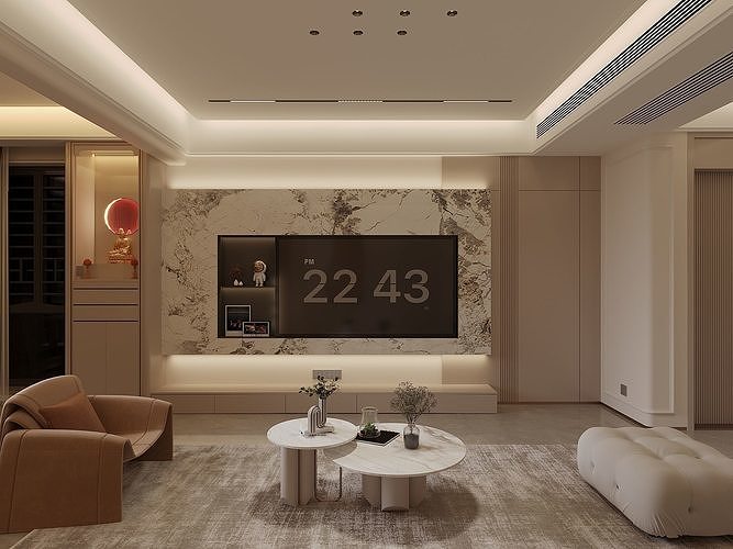 interior design Low-poly 3D model 5