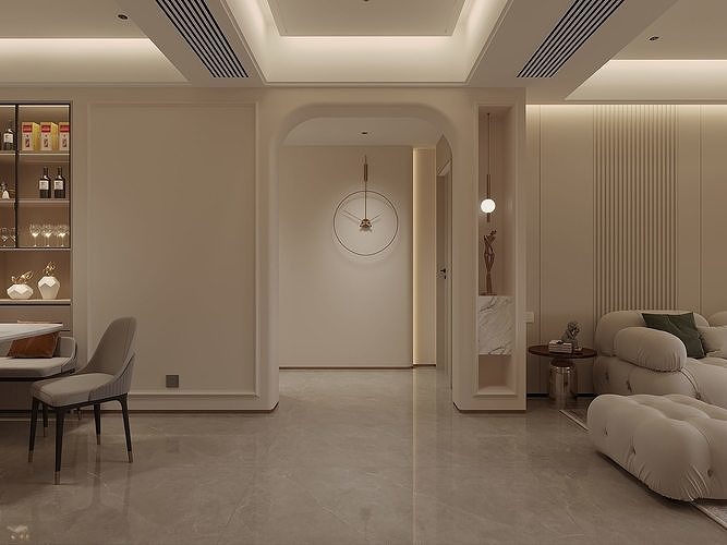 interior design Low-poly 3D model 4