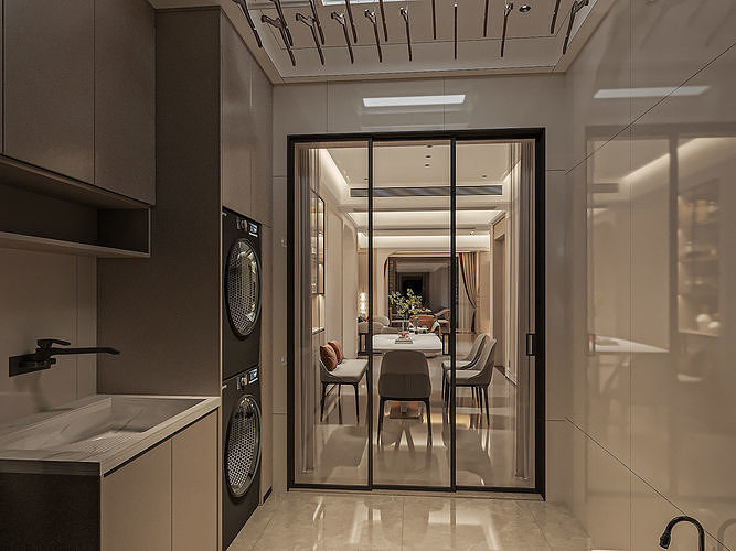 interior design Low-poly 3D model 2
