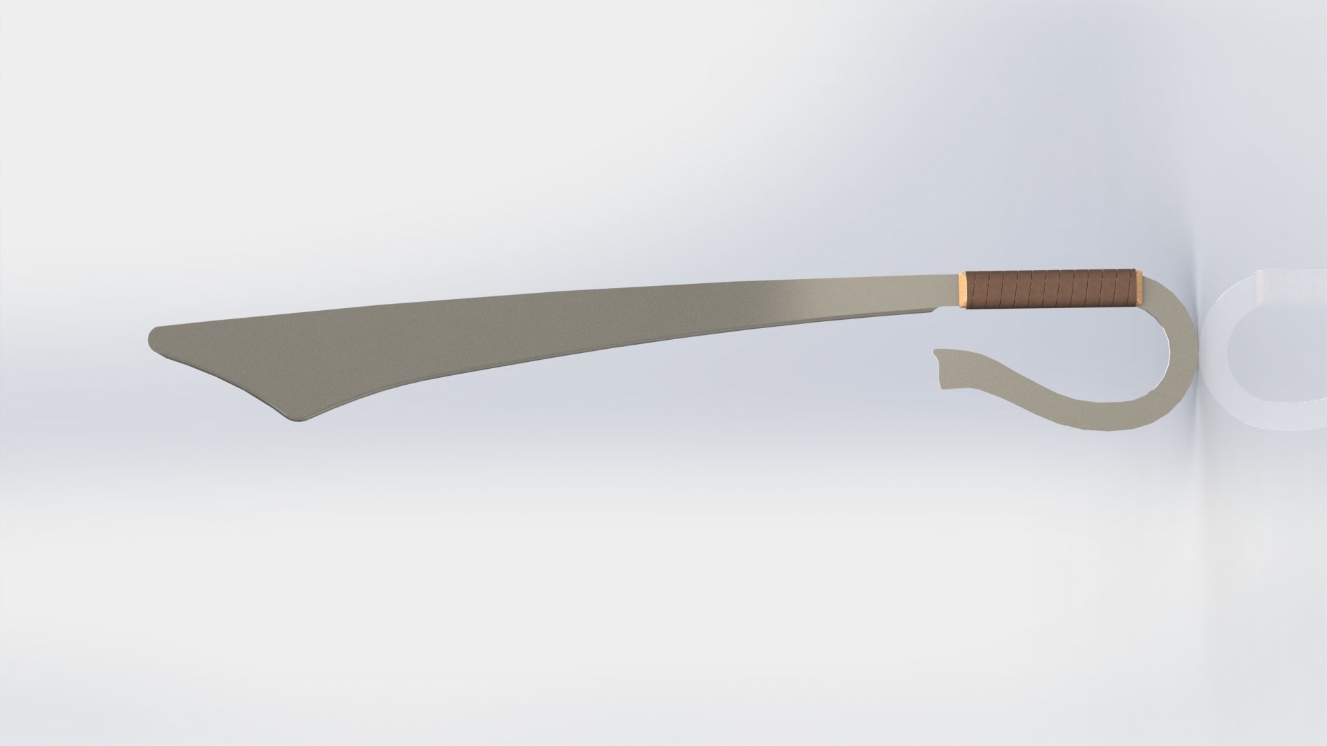 WG 7002 - Ersatz falchion v1 Low-poly 3D model_4