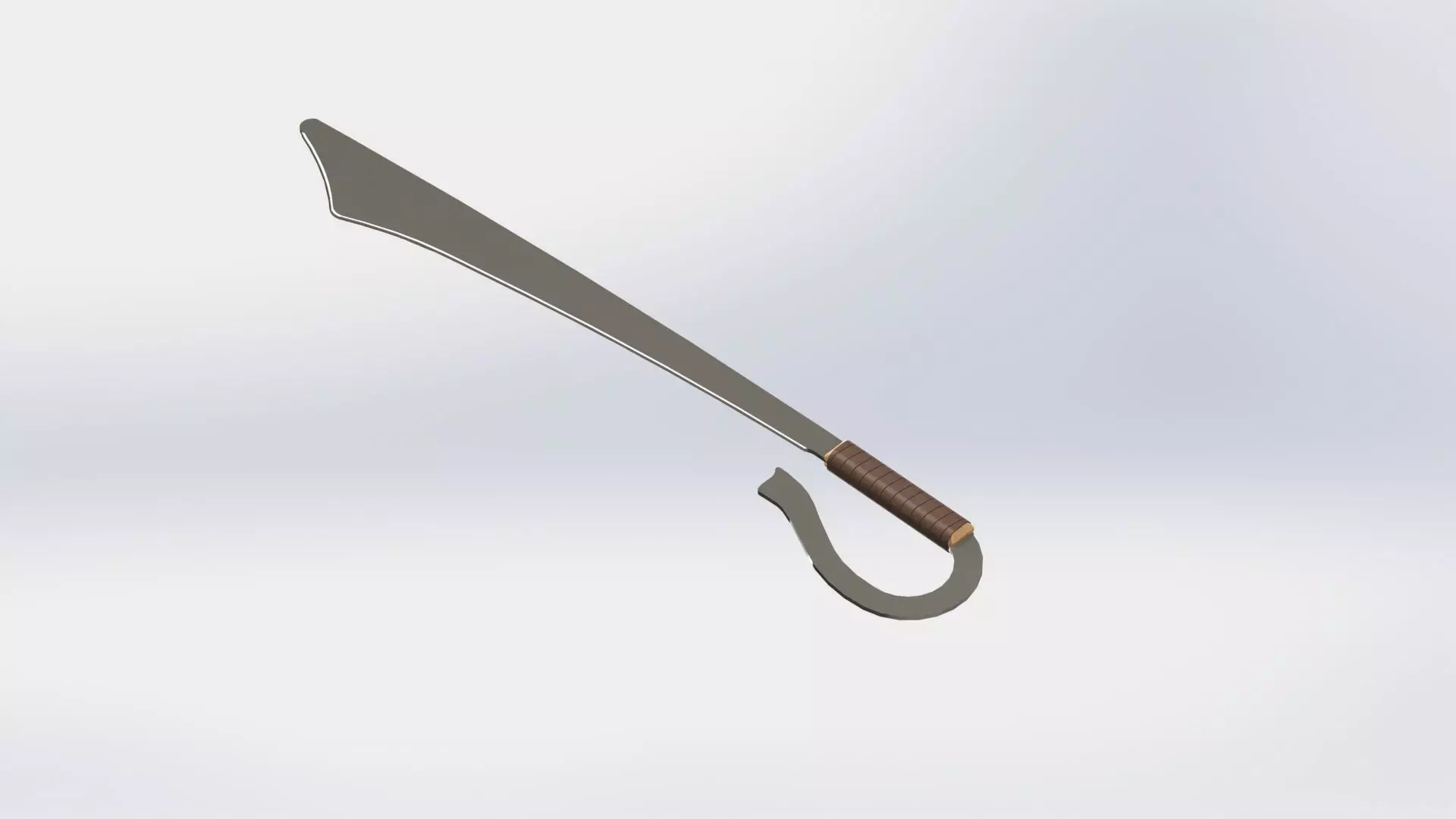WG 7002 - Ersatz falchion v1 Low-poly 3D model_0
