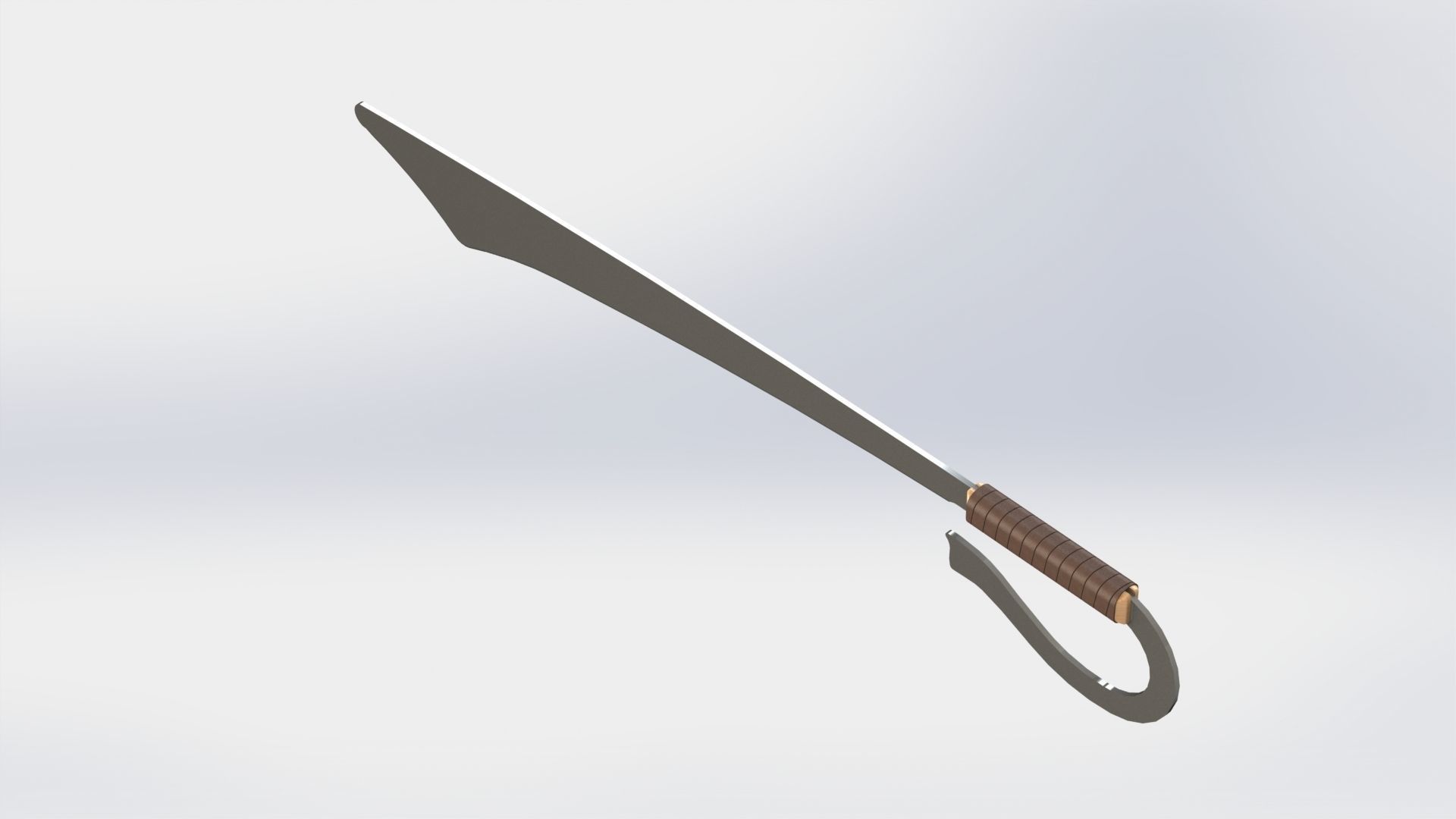 WG 7002 - Ersatz falchion v1 Low-poly 3D model_5