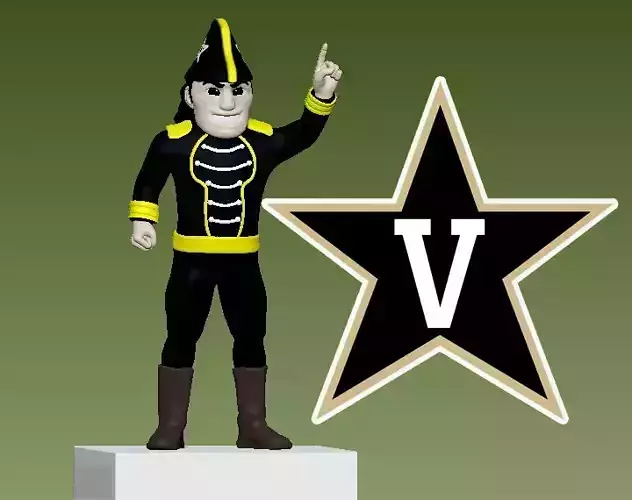 NCAA - VANDERBILT COMMODORES FOOTBALL MASCOT STATUE DESTOP 3D print model