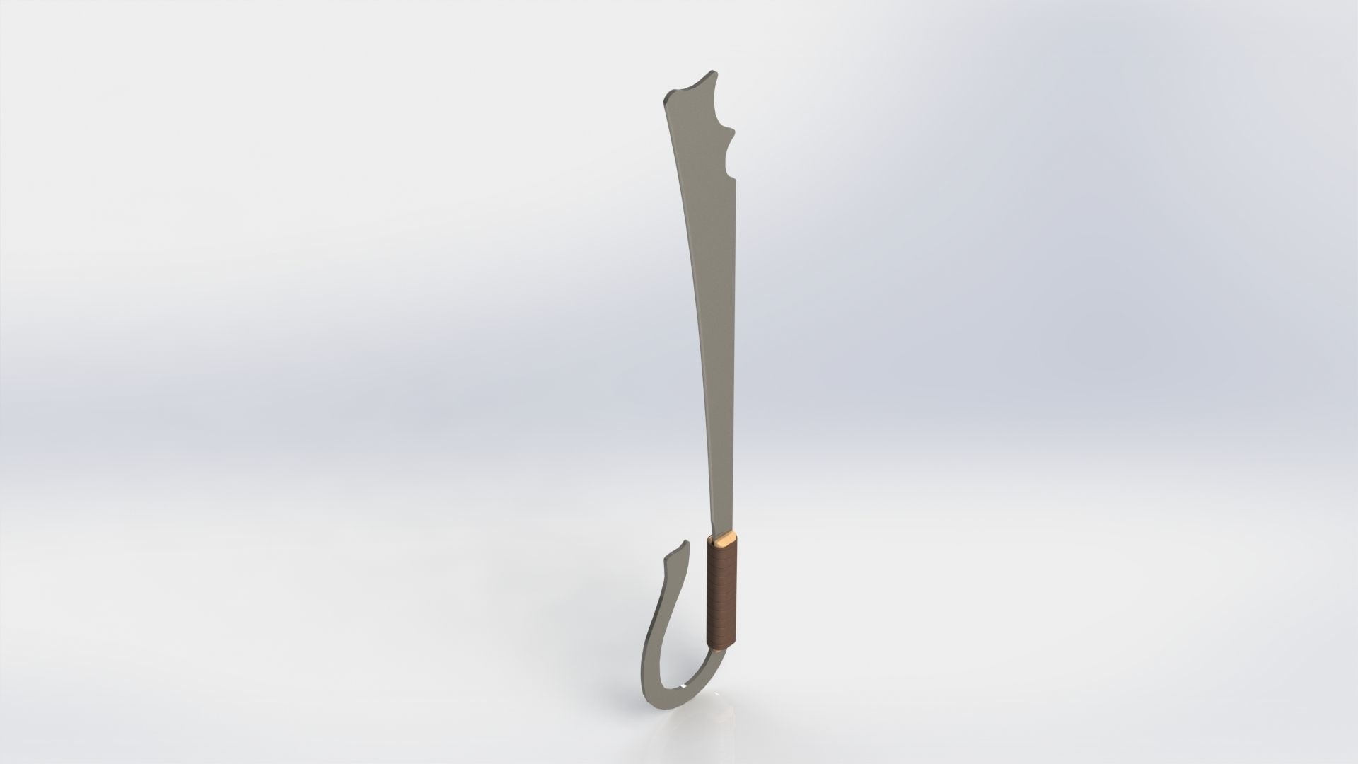 WG 7002 - Ersatz falchion v2 Low-poly 3D model_6