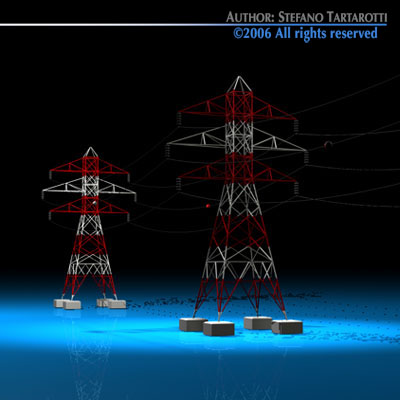 Power tower 3D model_4