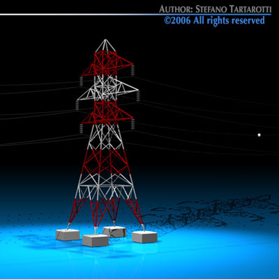 Power tower 3D model_3