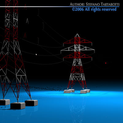 Power tower 3D model_5