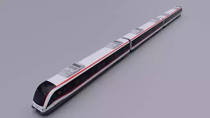 High-speed Railway Low-poly 3D model