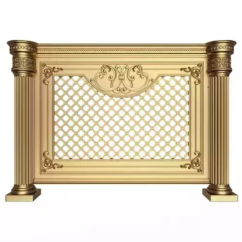 Radiator Cover Decorative Screening Grille Panel 010 Low-poly 3D model