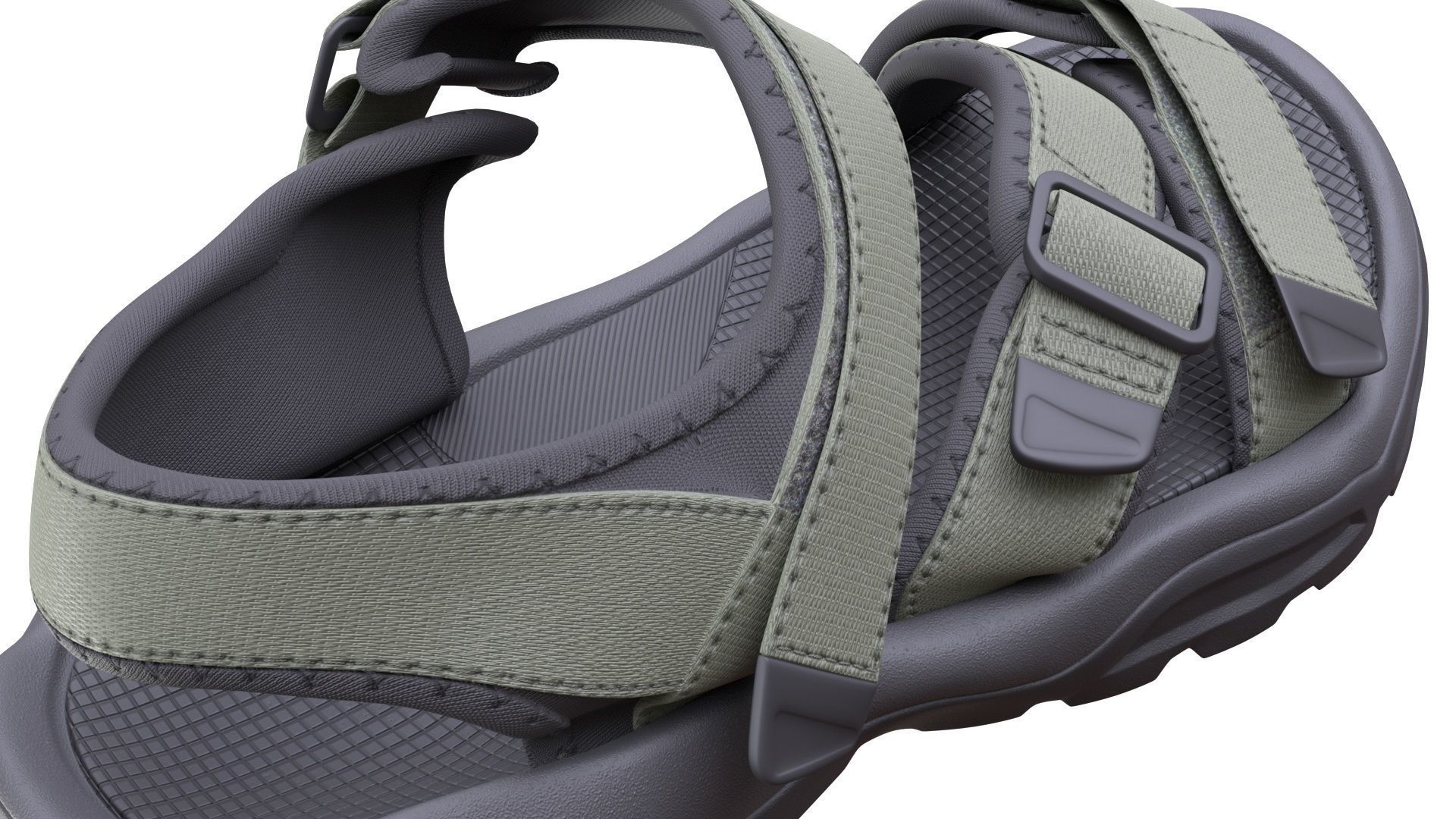 Sandals Low-poly 3D model_12