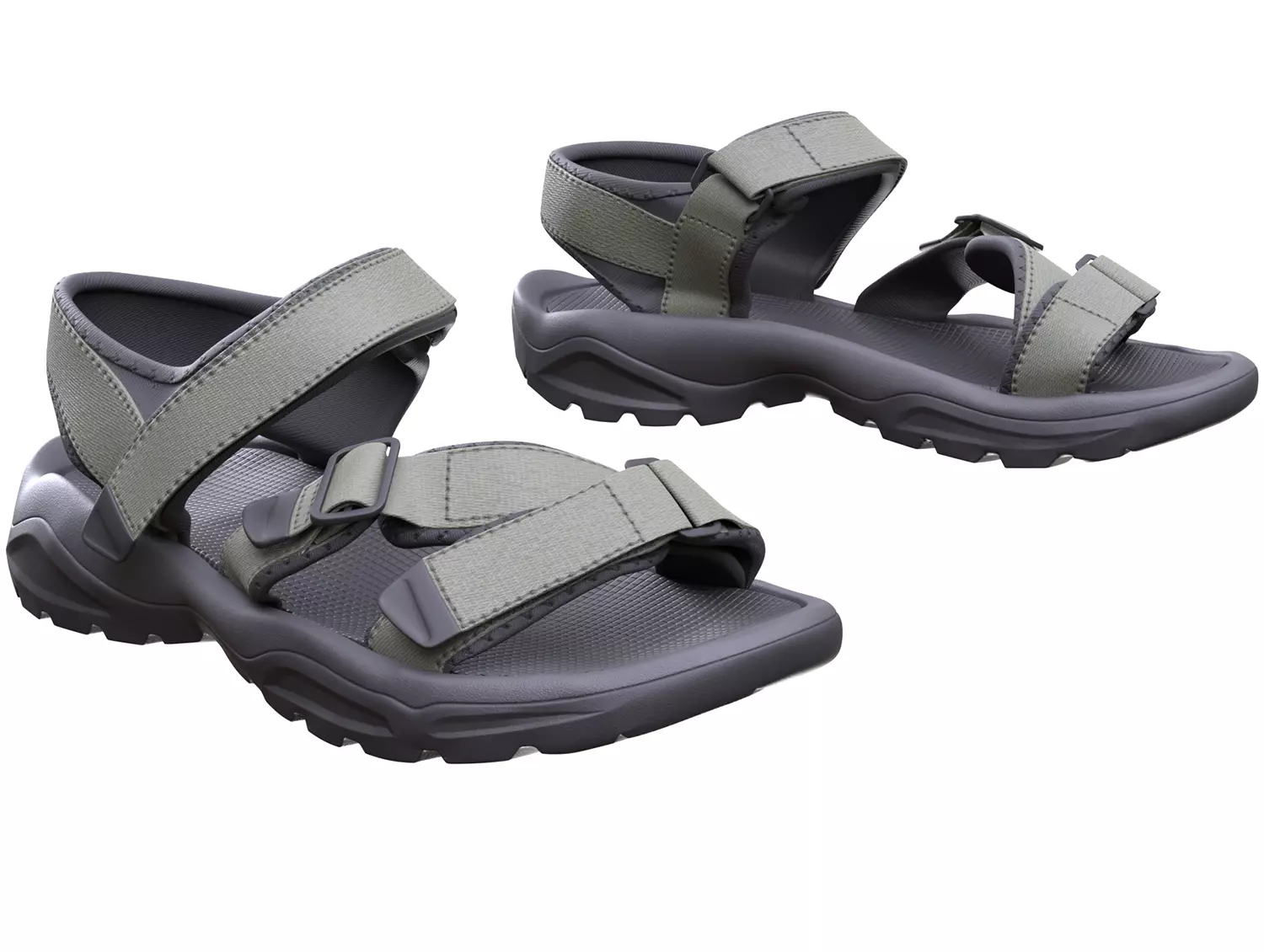 Sandals Low-poly 3D model_0