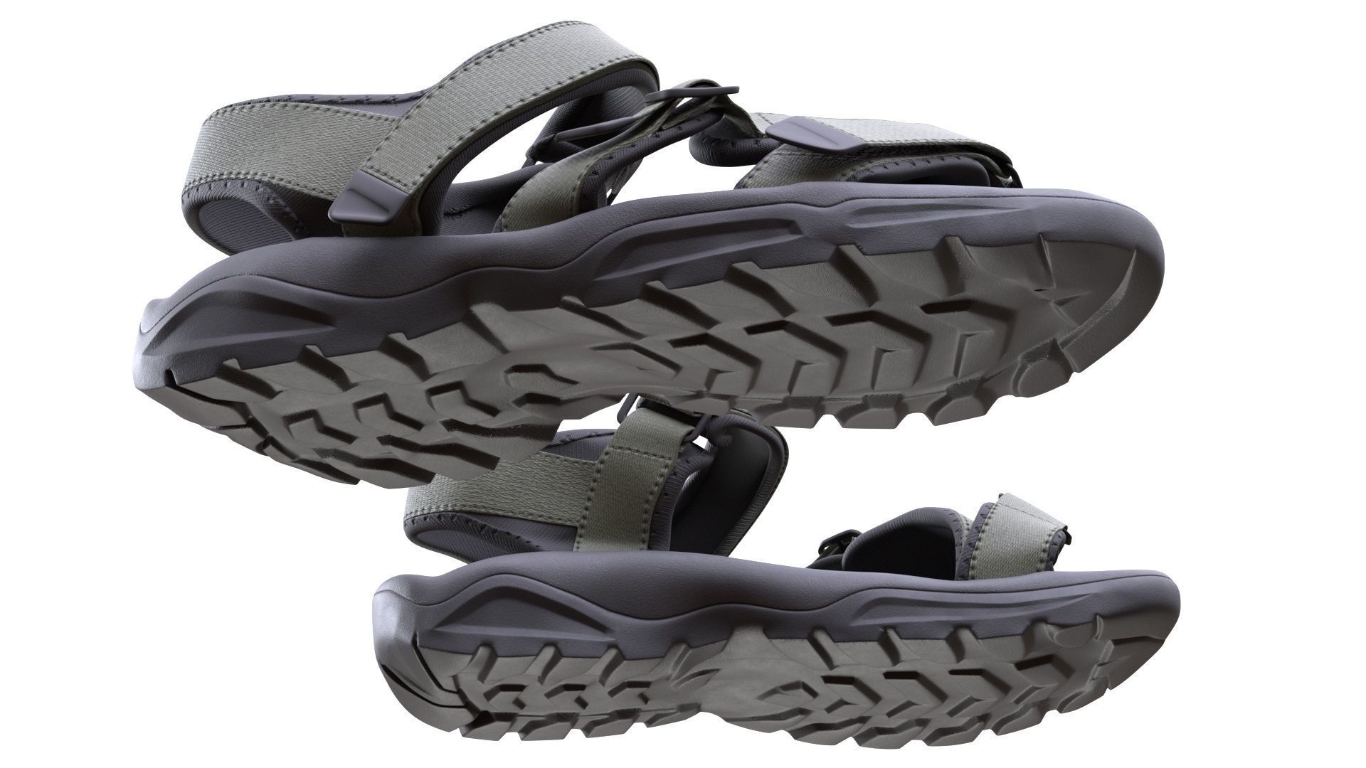 Sandals Low-poly 3D model_10