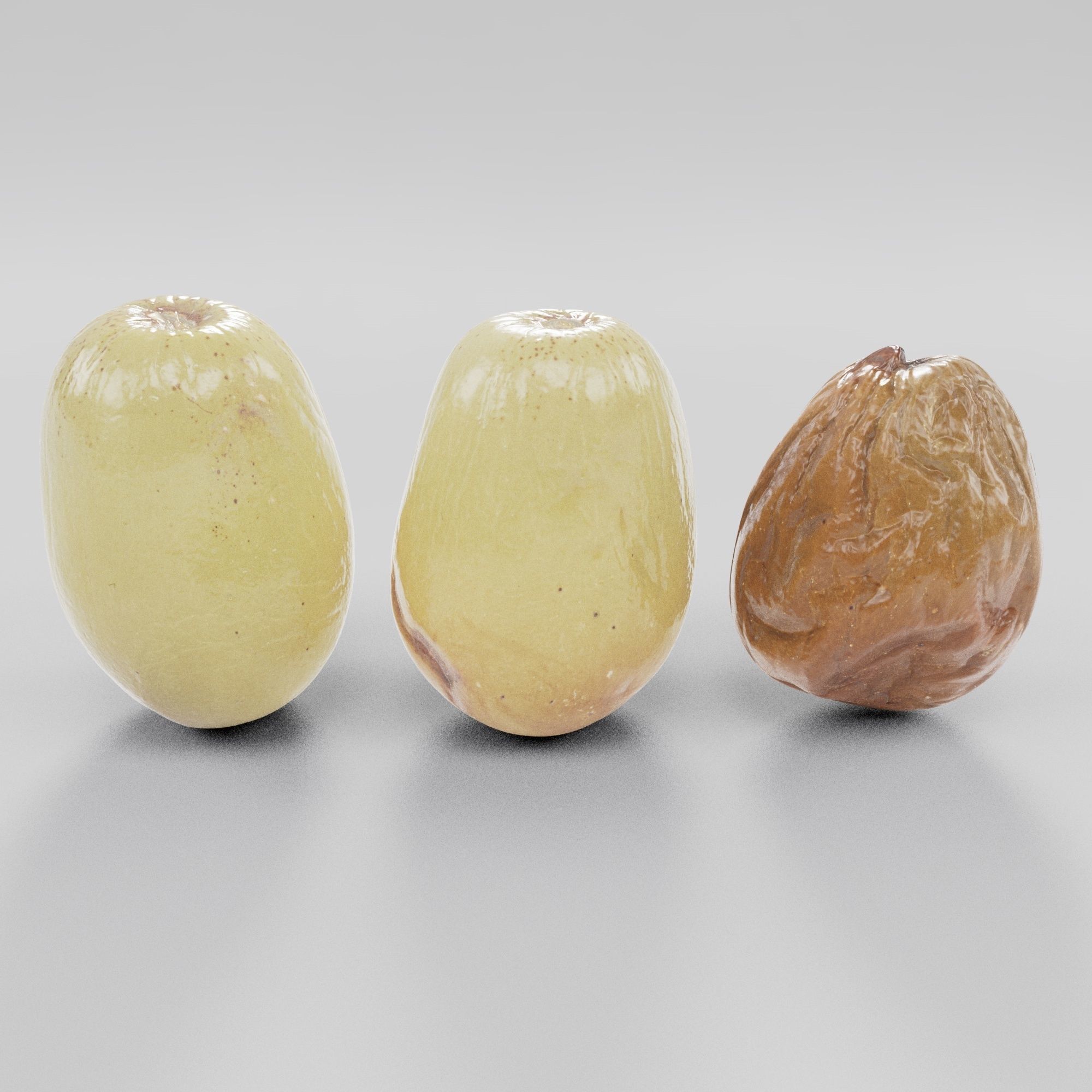 fresh ripe or spoiled Grapes Low-poly 3D model_4