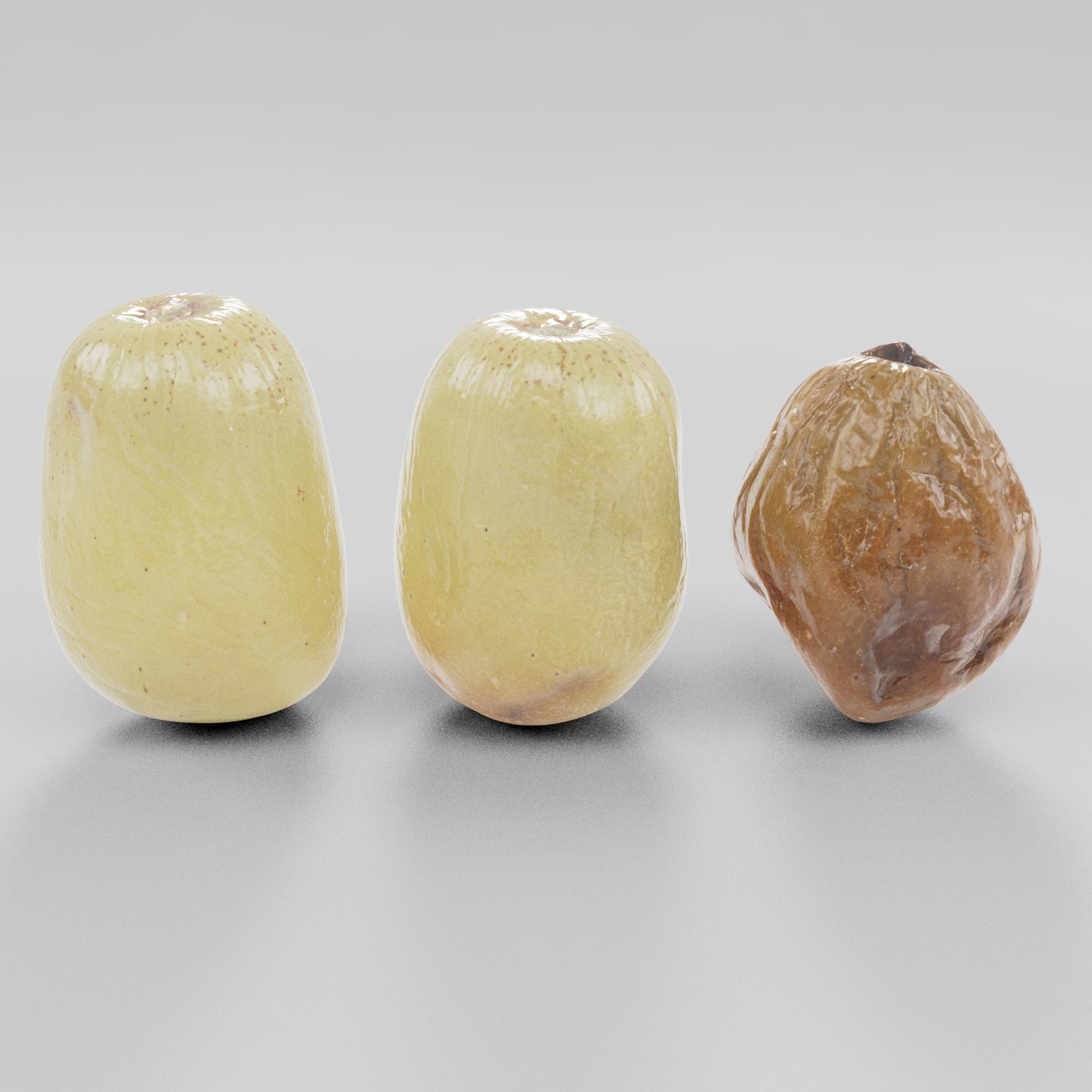 fresh ripe or spoiled Grapes Low-poly 3D model_3