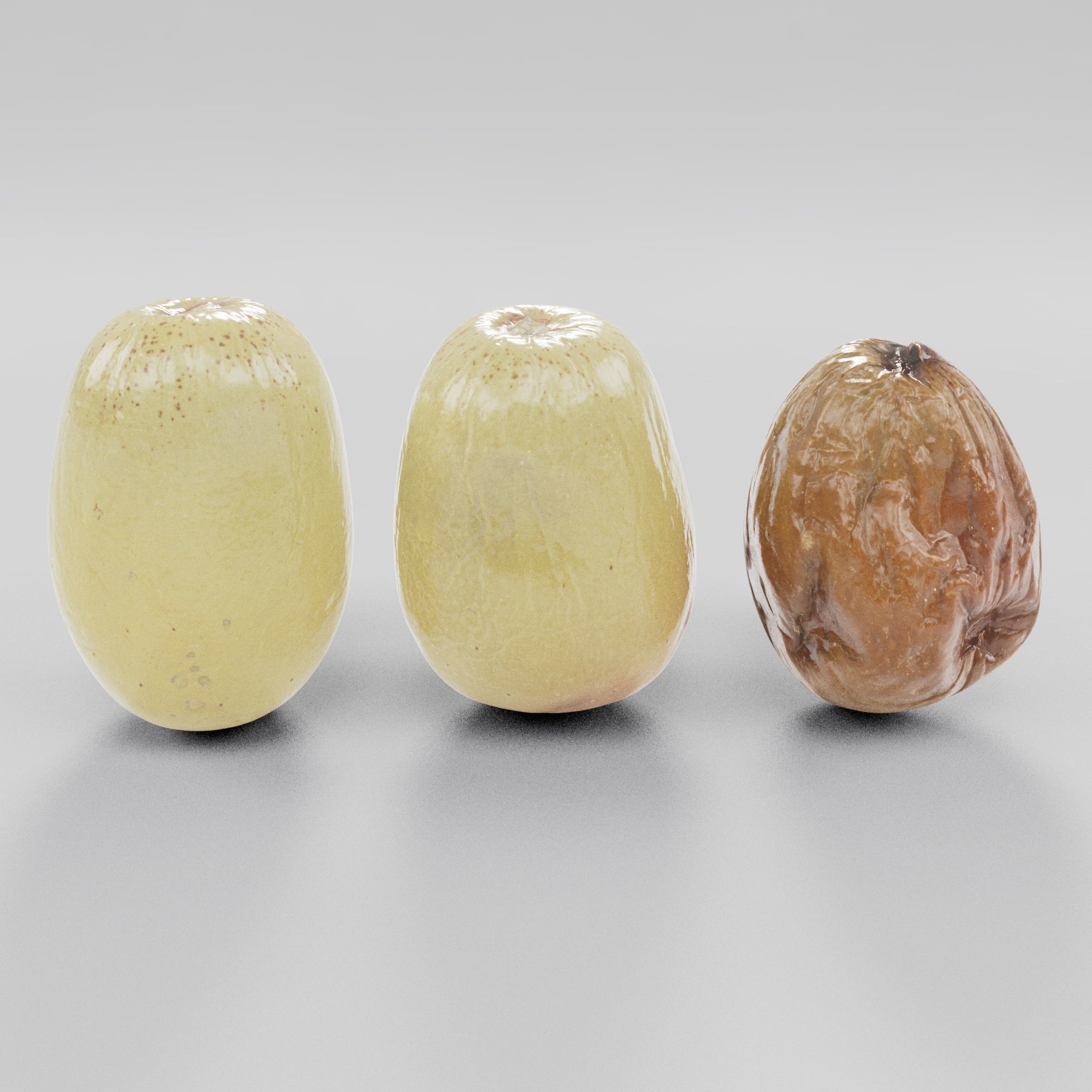 fresh ripe or spoiled Grapes Low-poly 3D model_2