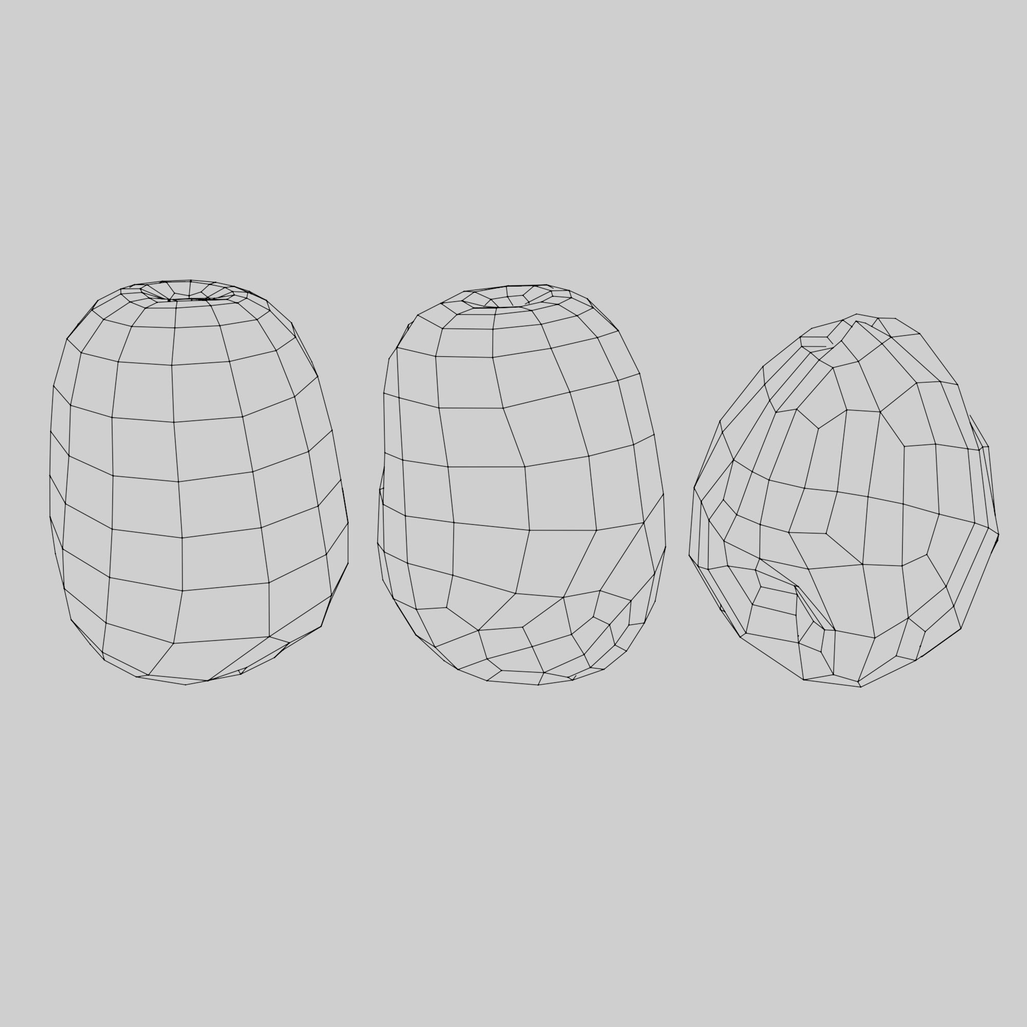 fresh ripe or spoiled Grapes Low-poly 3D model_1