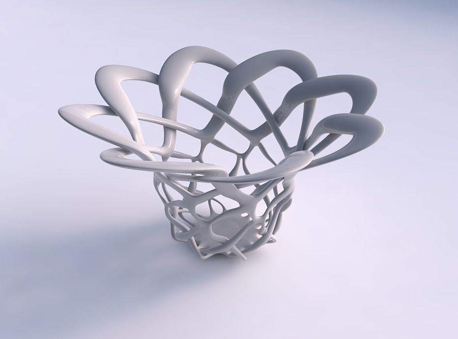 Bowl widening with interlacing lattice widened top