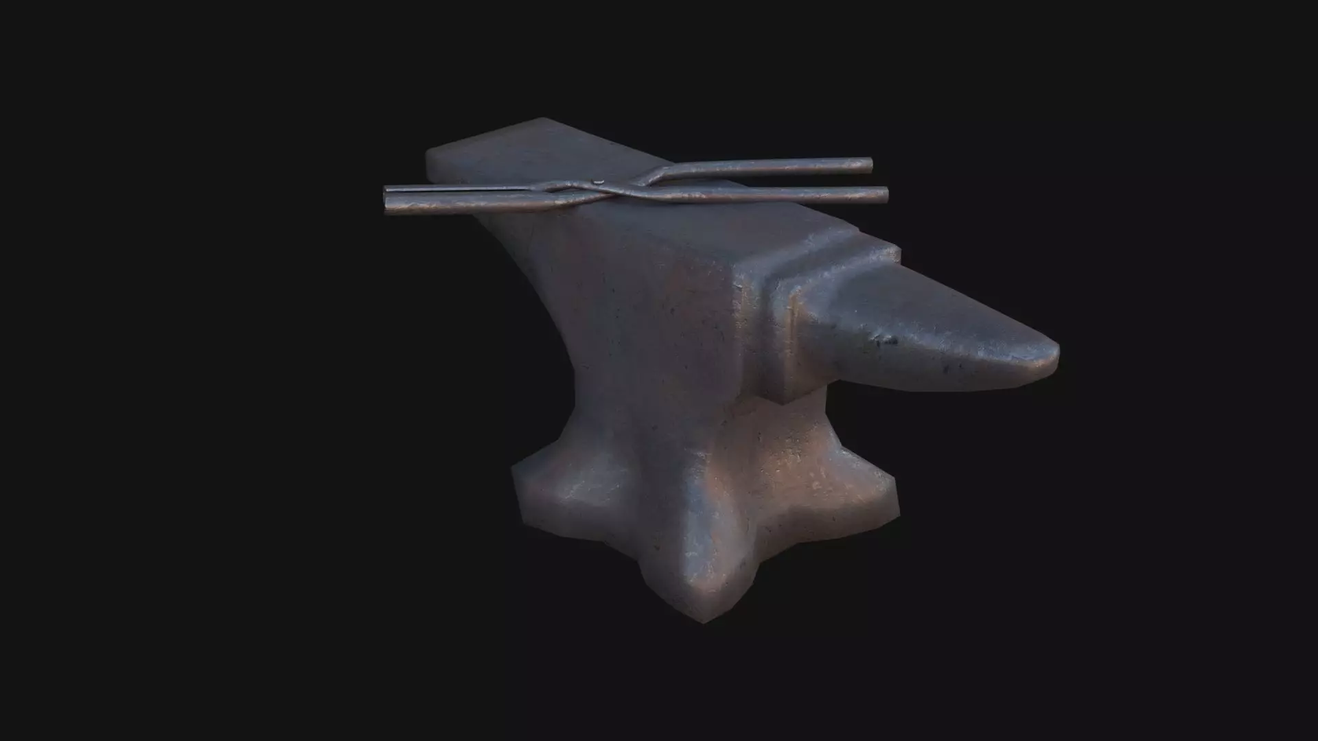 Anvil iron Low-poly 3D model_0