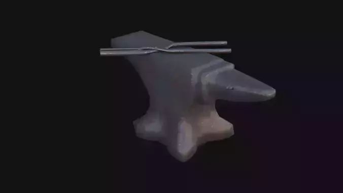 Anvil iron Low-poly 3D model