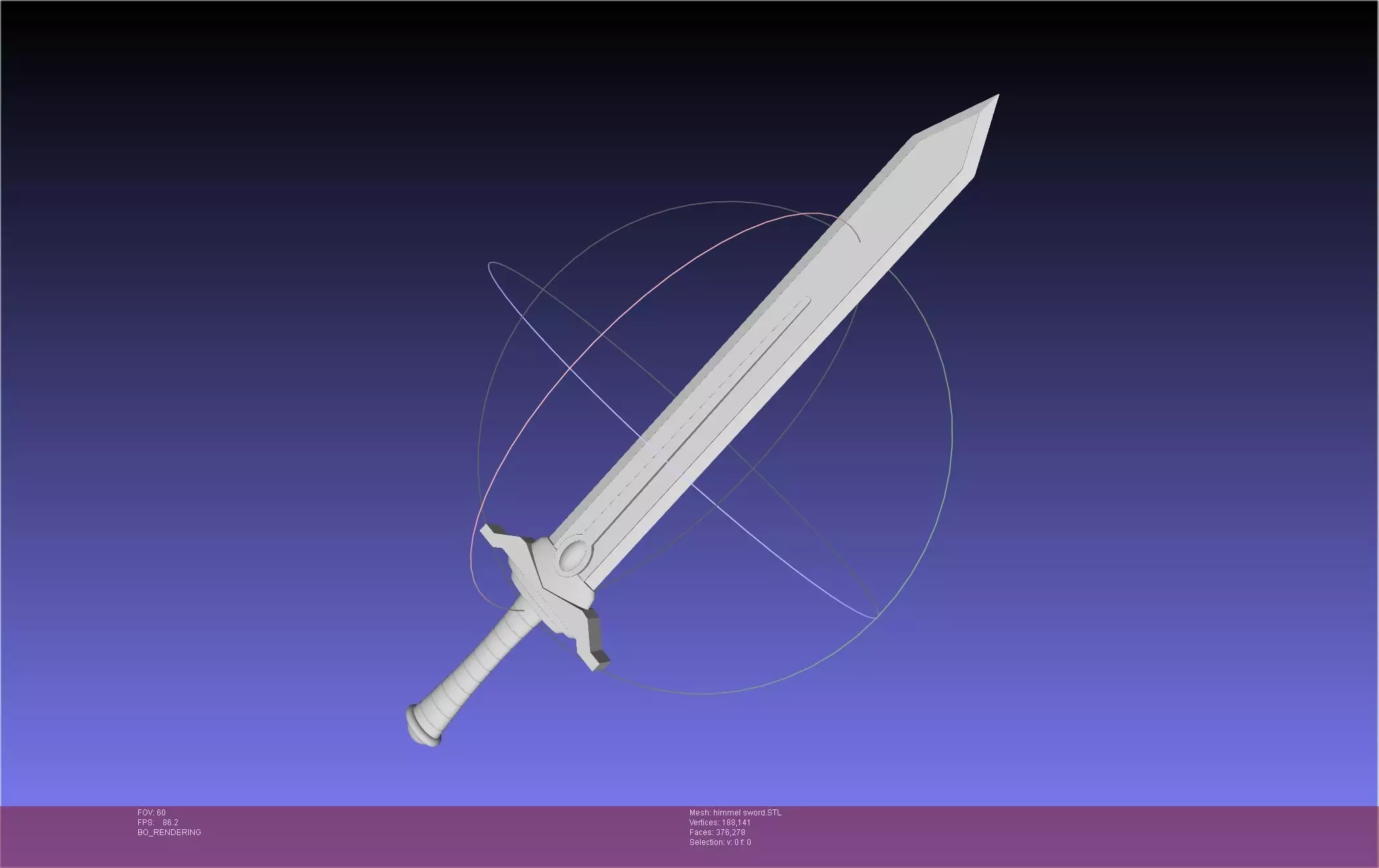 Frieren Himmel Hero Sword Printable Assembly 3D print model