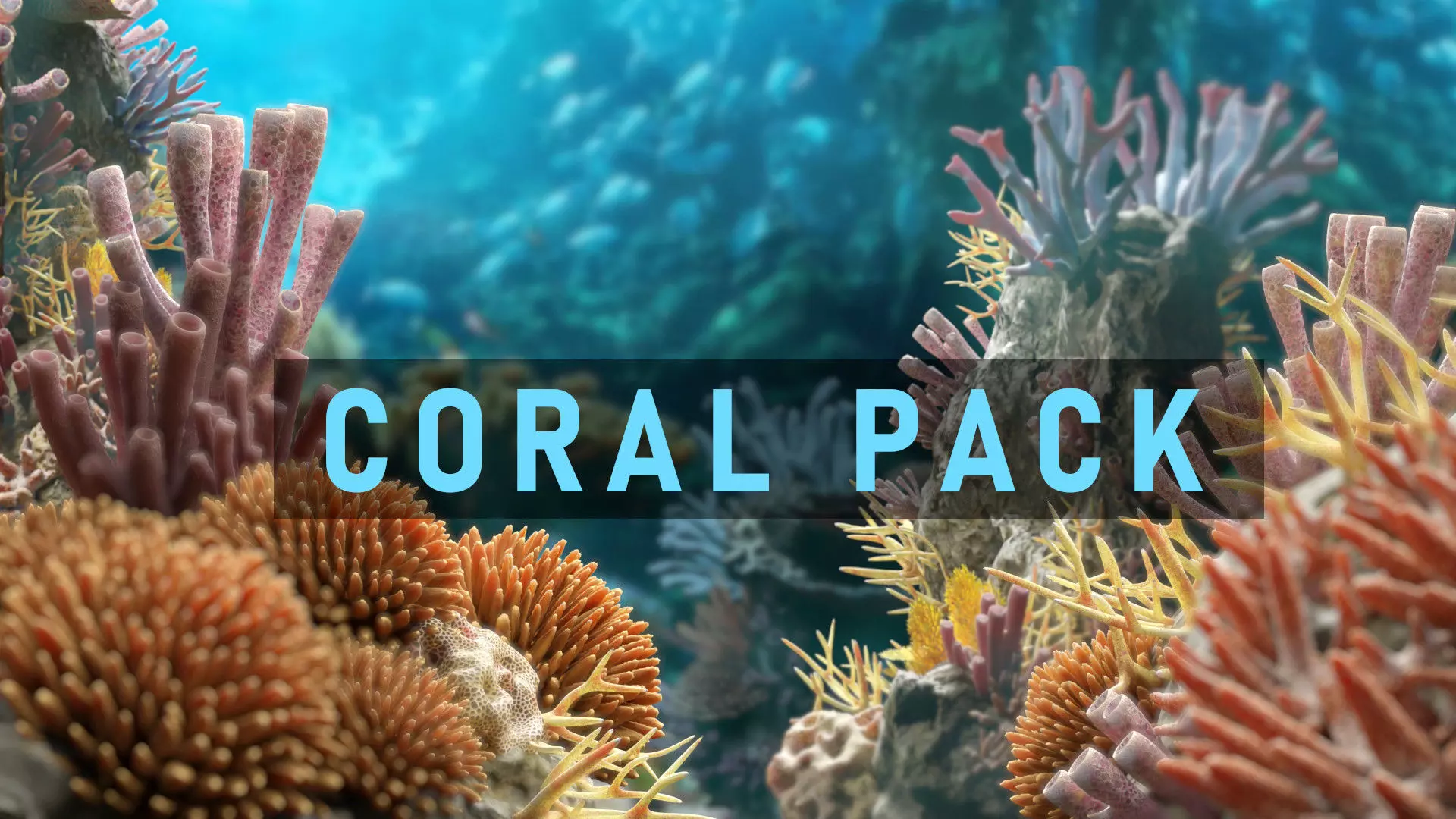 Lowpoly Coral Pack Low-poly 3D model_0
