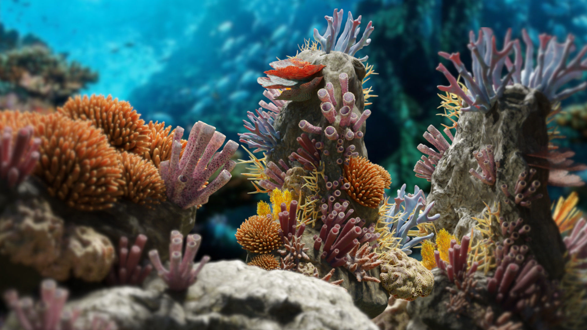 Lowpoly Coral Pack Low-poly 3D model_2