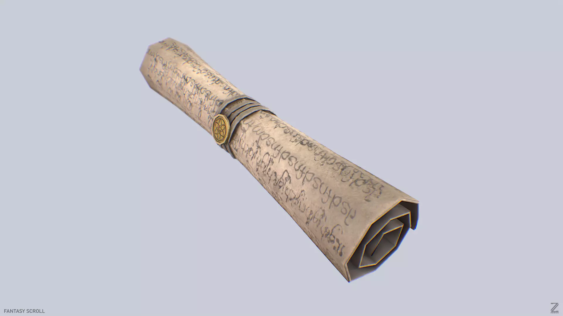 3D model Fantasy scroll VR / AR / low-poly | CGTrader