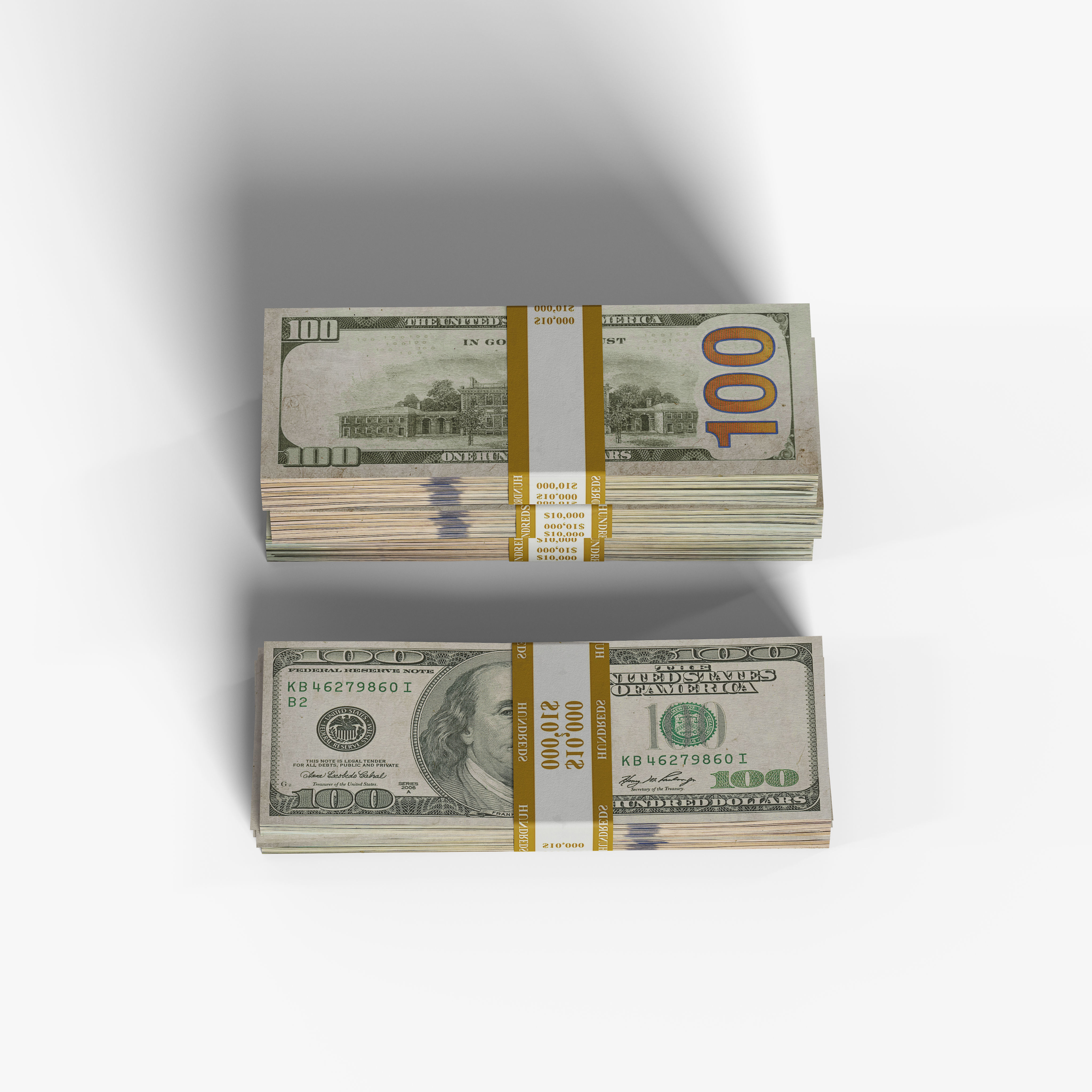 Money Stack Low-poly 3D model_7