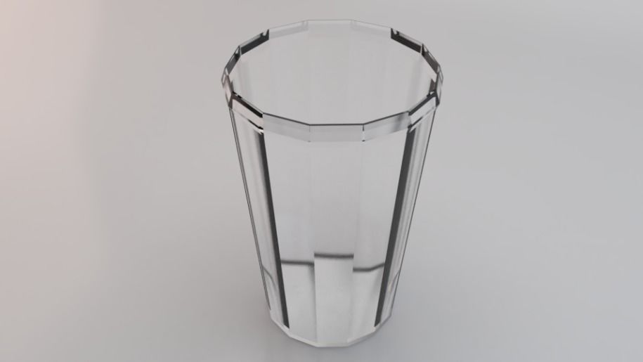 Glass 013 Low-poly 3D model_2