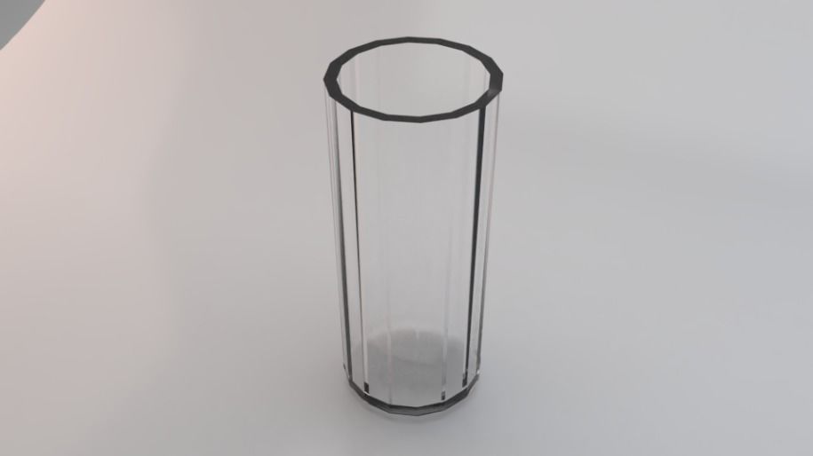 Glass 014 Low-poly 3D model_2