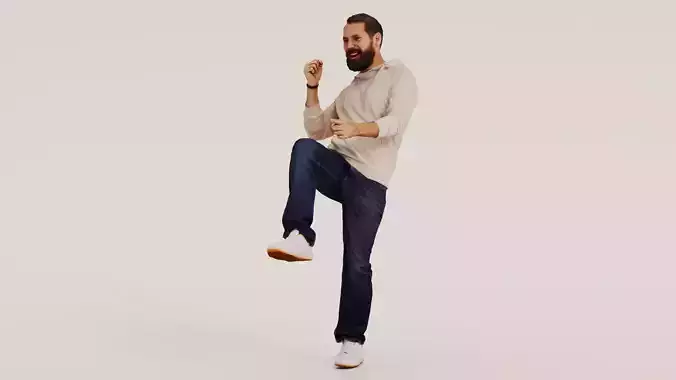 BEARD FAN MAN full body