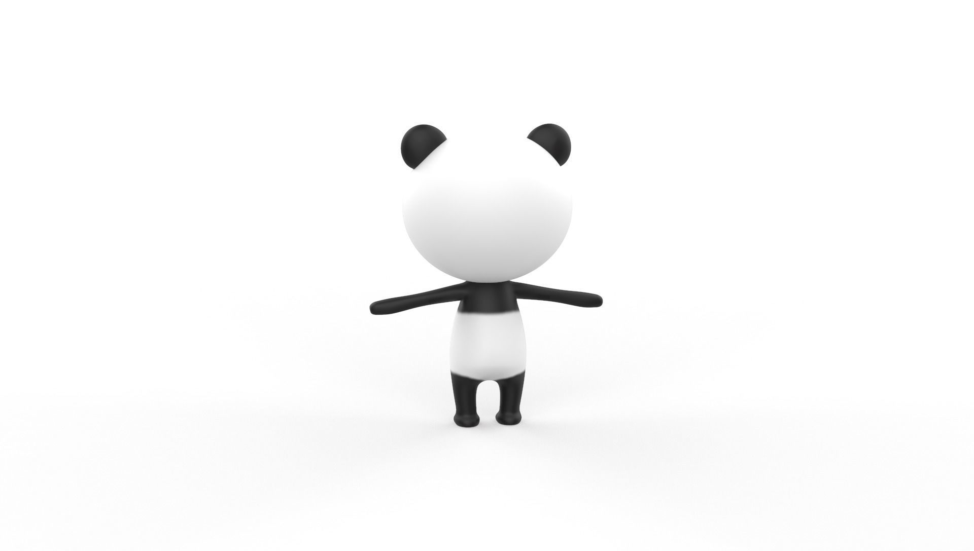 Stylized Panda Animated v001 Low-poly 3D model_18