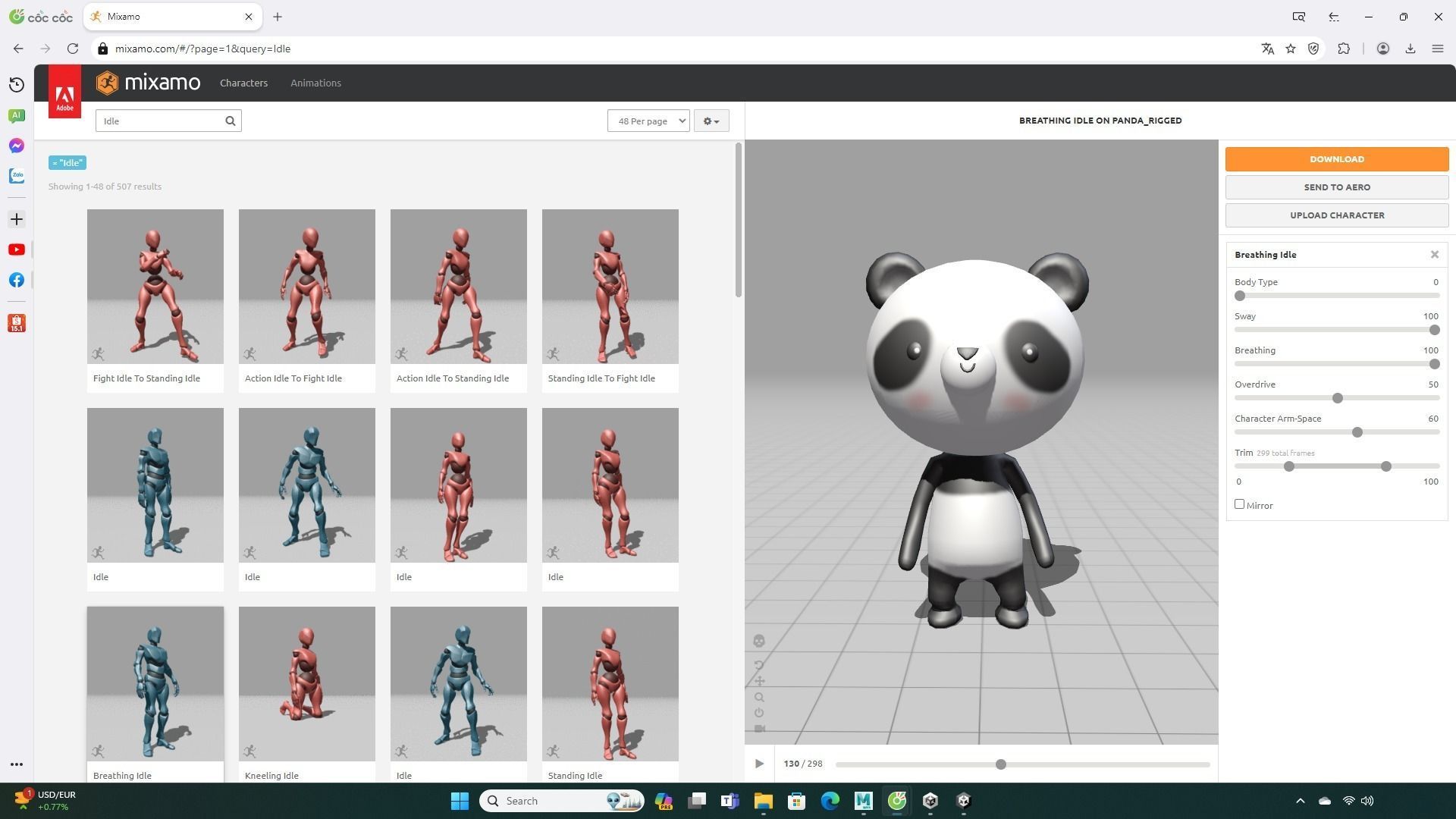 Stylized Panda Animated v001 Low-poly 3D model_1