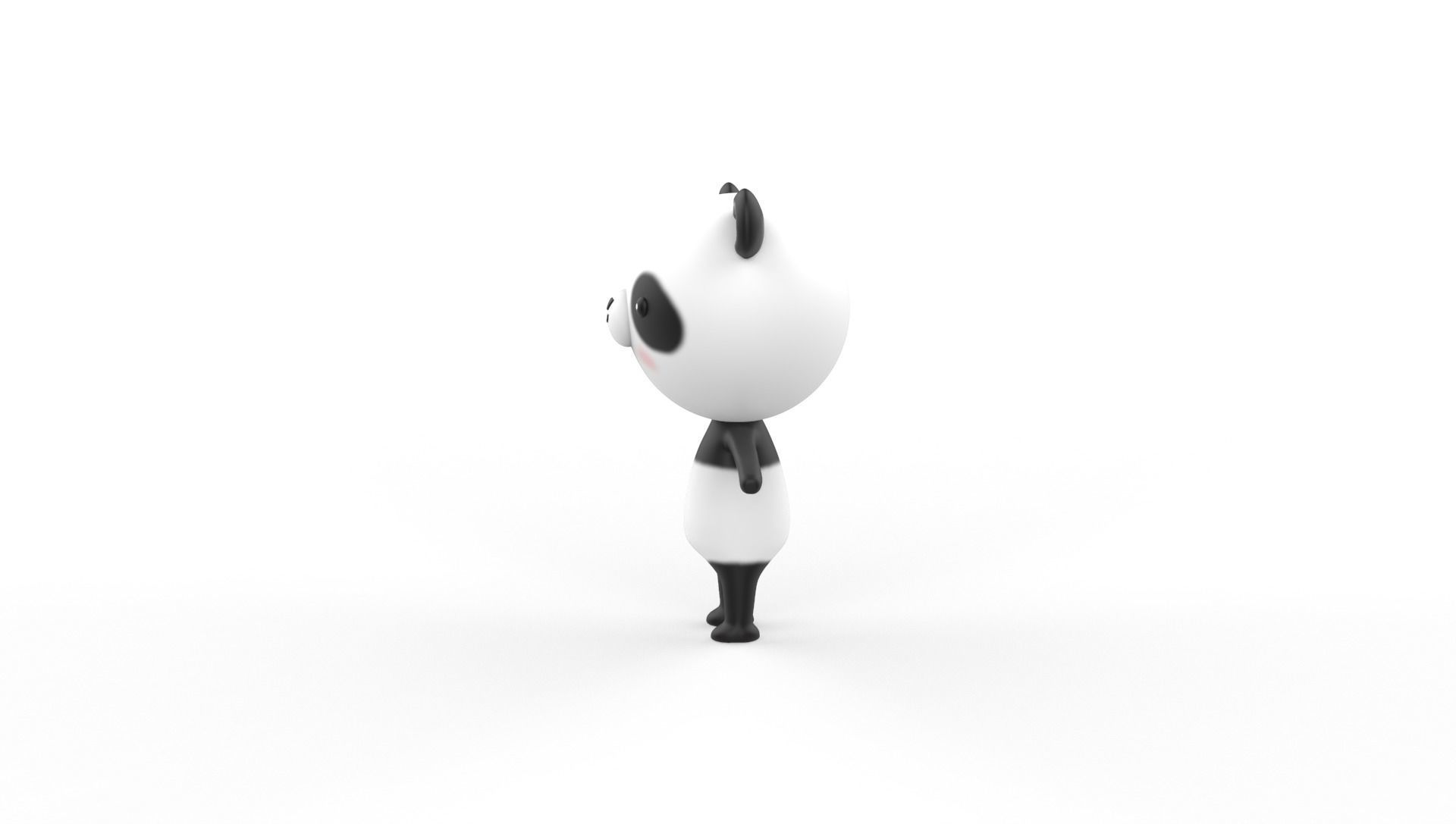 Stylized Panda Animated v001 Low-poly 3D model_15
