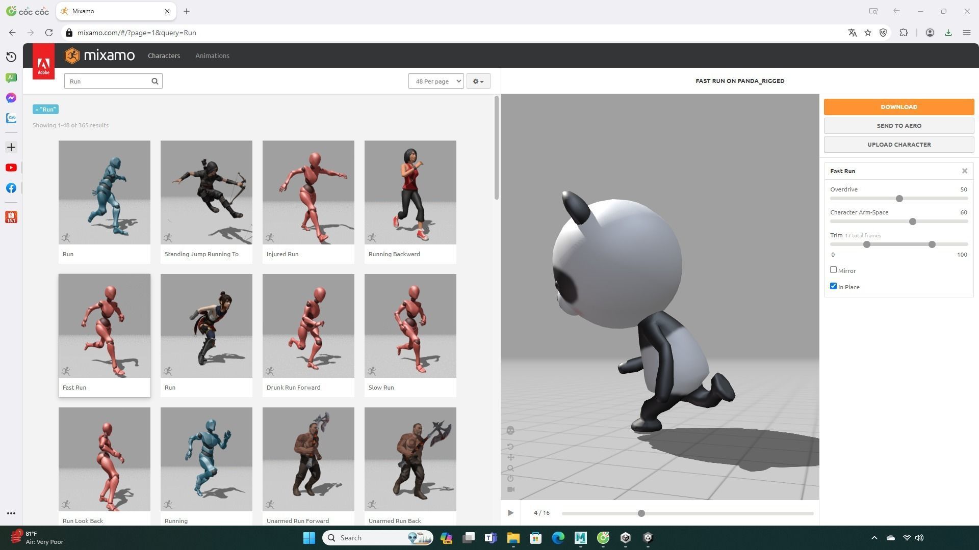 Stylized Panda Animated v001 Low-poly 3D model_4