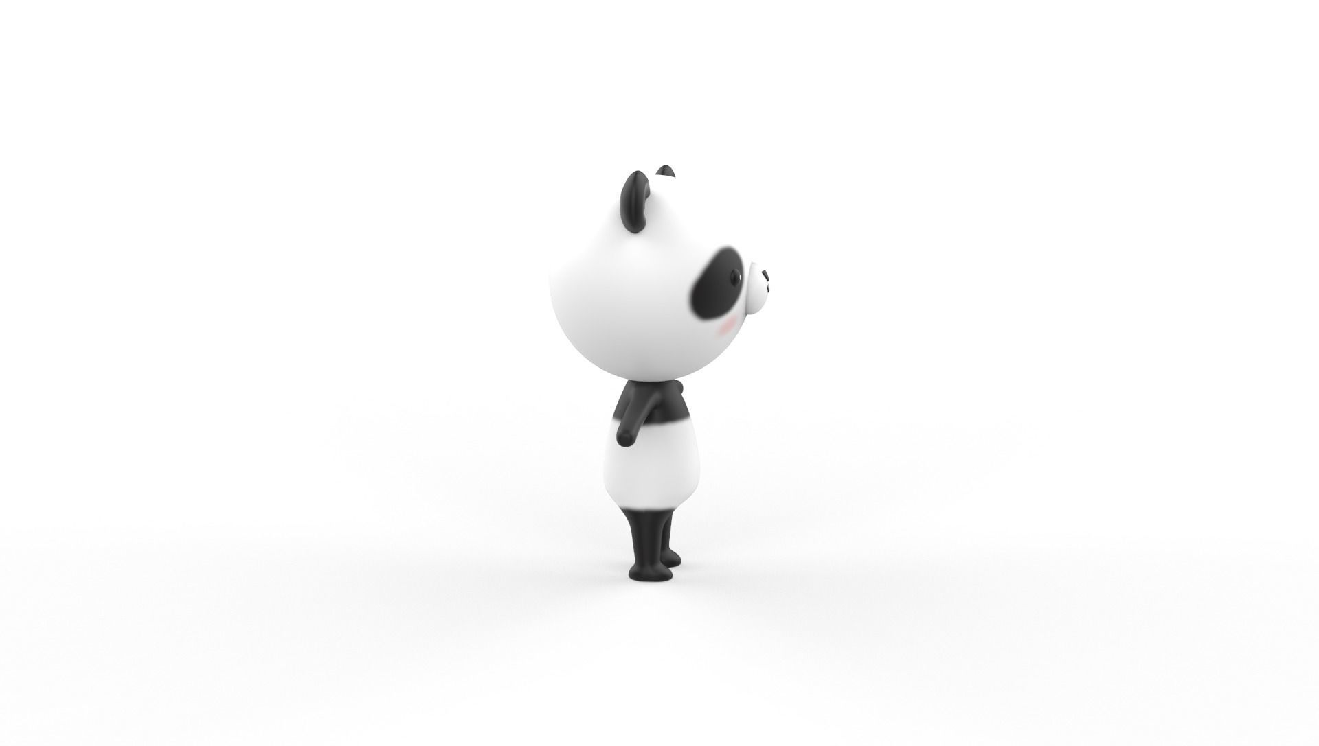 Stylized Panda Animated v001 Low-poly 3D model_22
