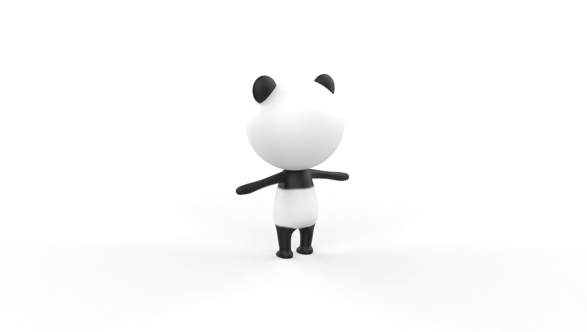 Stylized Panda Animated v001 Low-poly 3D model_17
