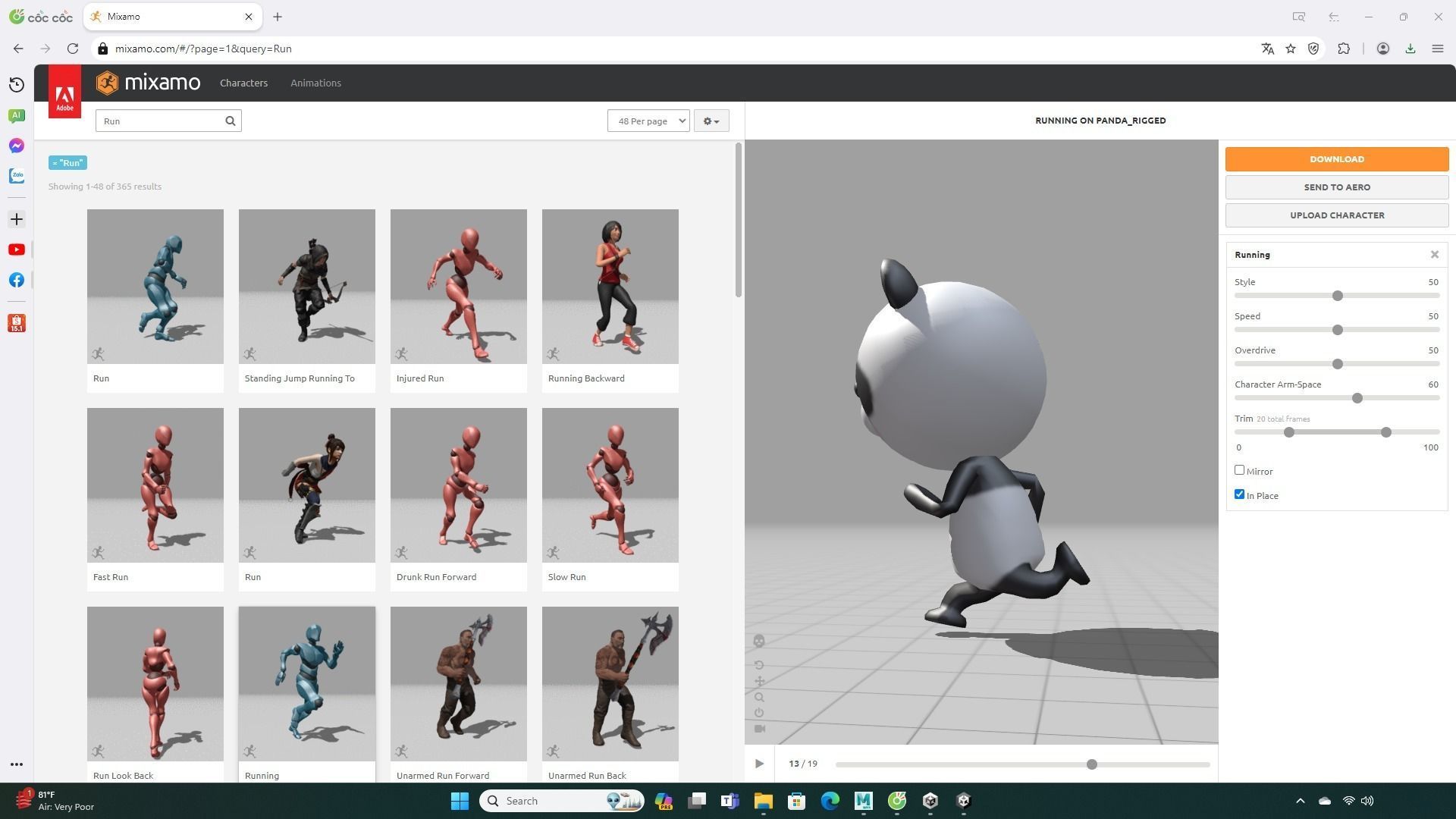 Stylized Panda Animated v001 Low-poly 3D model_3